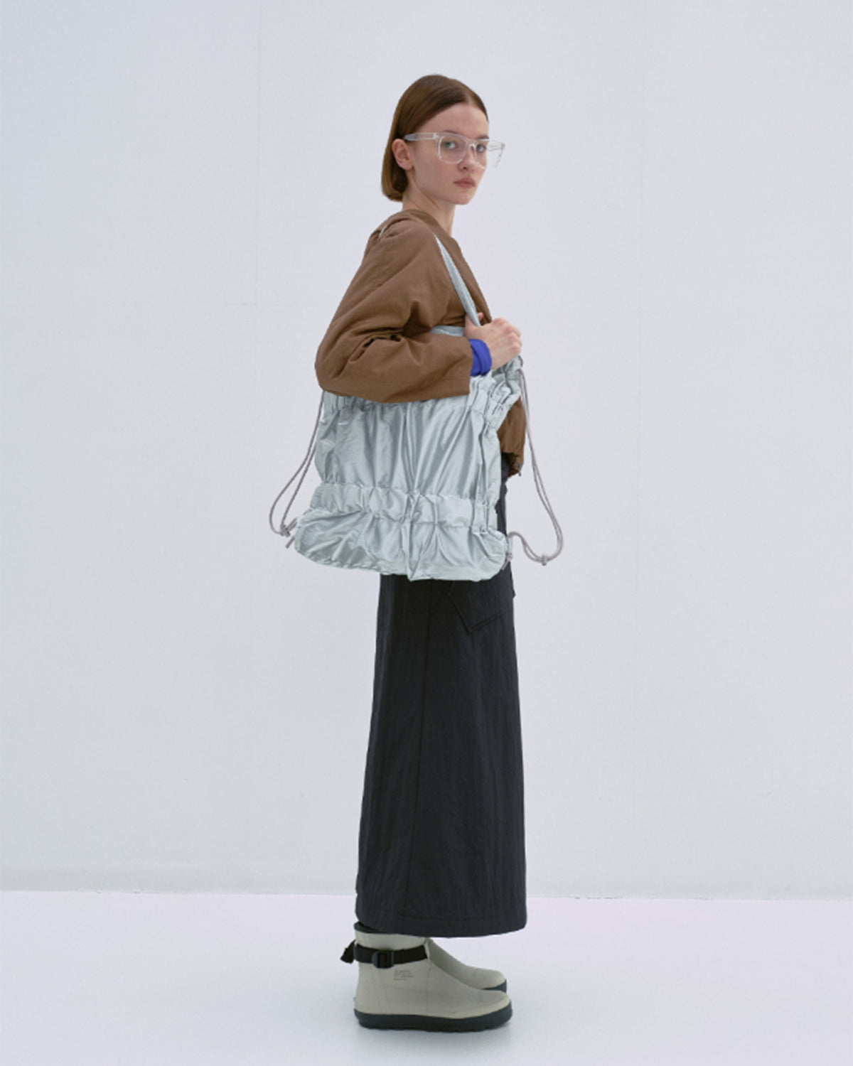 Tiered Banding Backpack - Silver