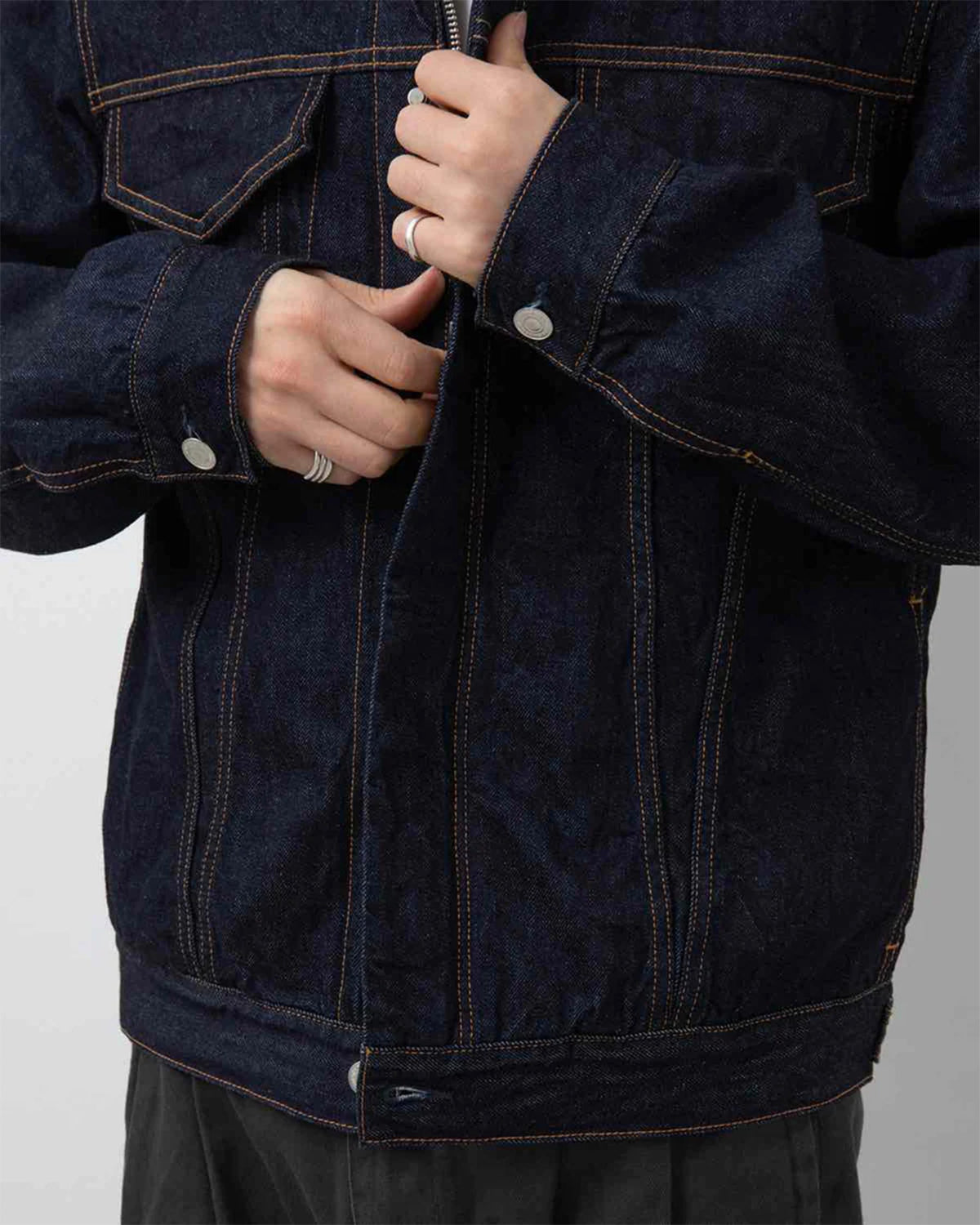 Trucker Blouson Cotton 11.5Oz Denim OW With Windstopper - Indigo