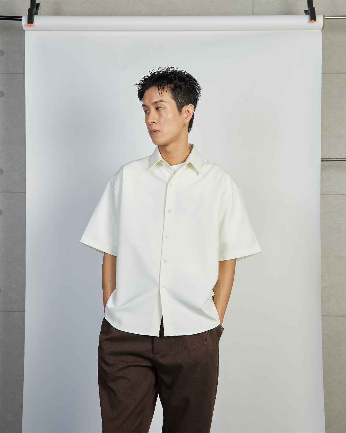 James Shirt - 4 Way Stretch Short Sleeve - White