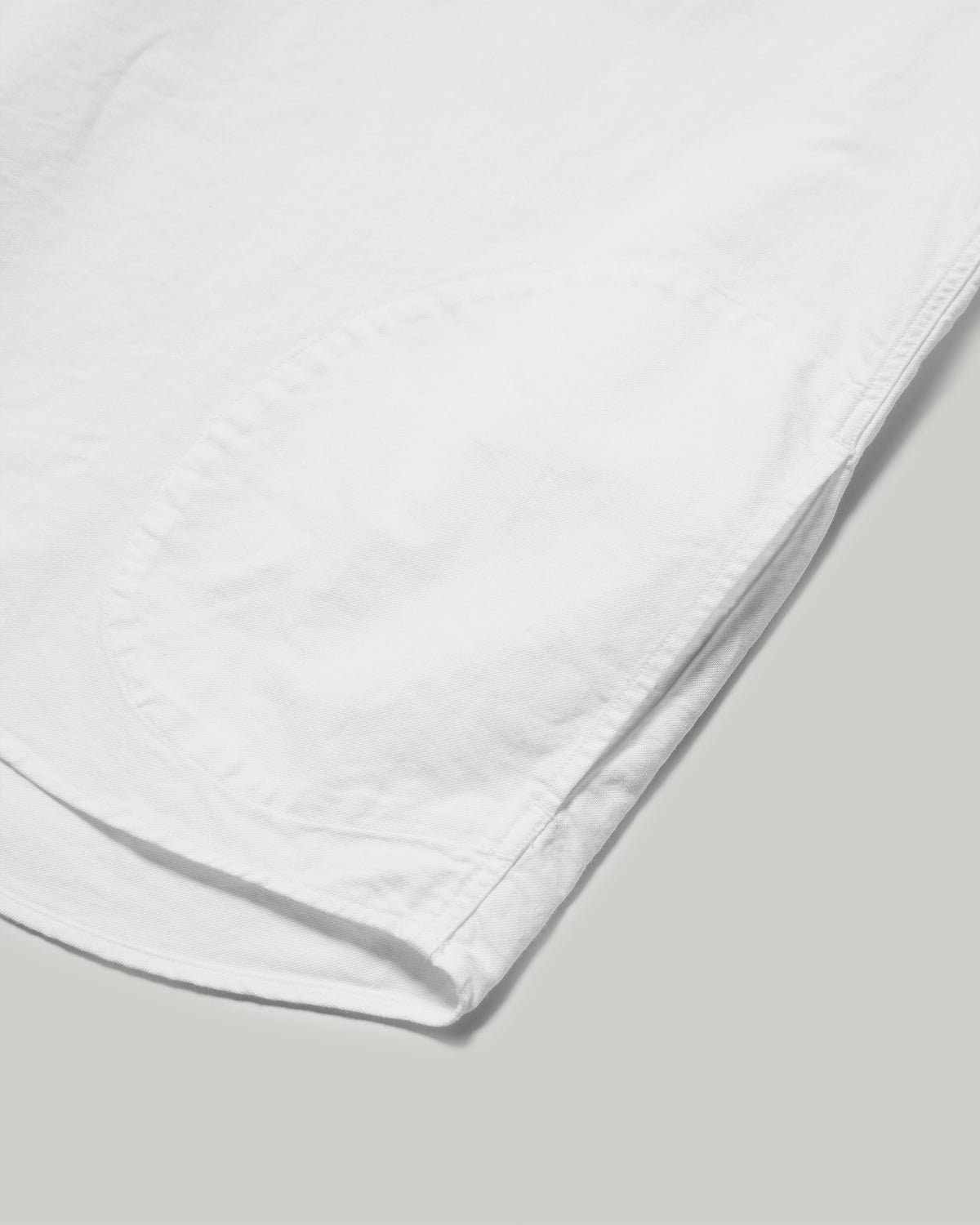 Womens Oxford Round Collar Short Sleeve Pullover Shirt - White