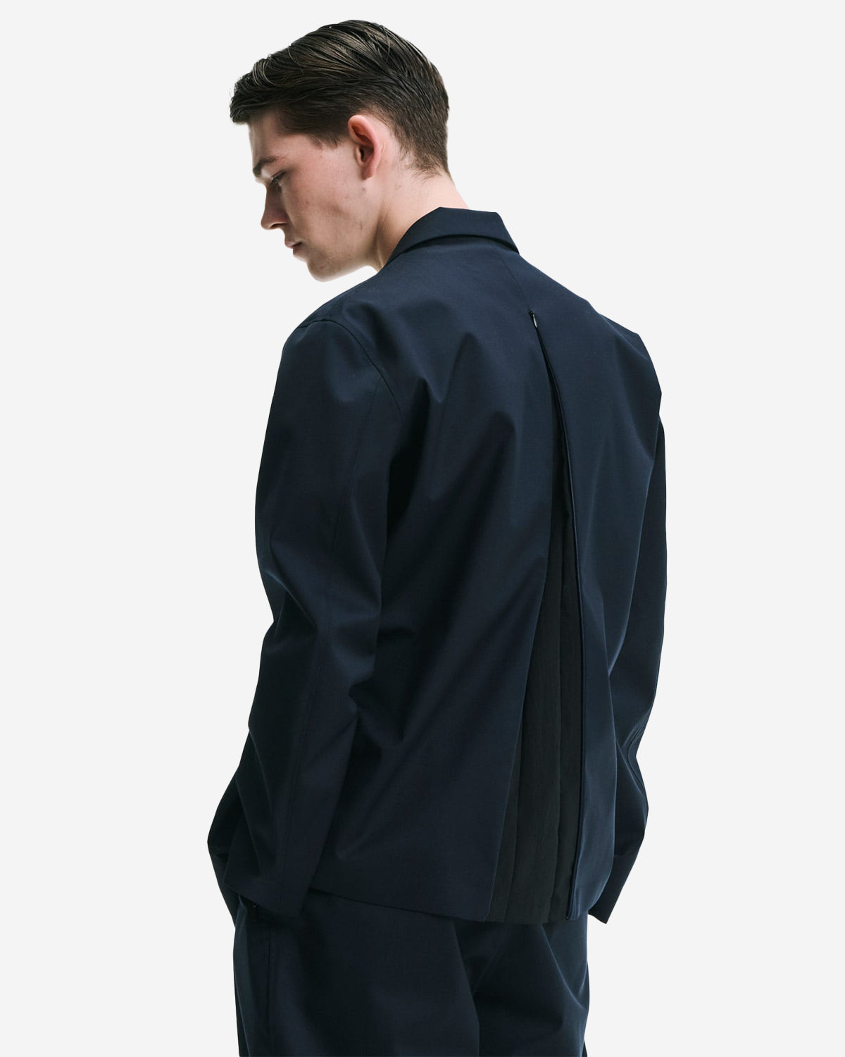 3Layer Wool Tech Jacket - Navy