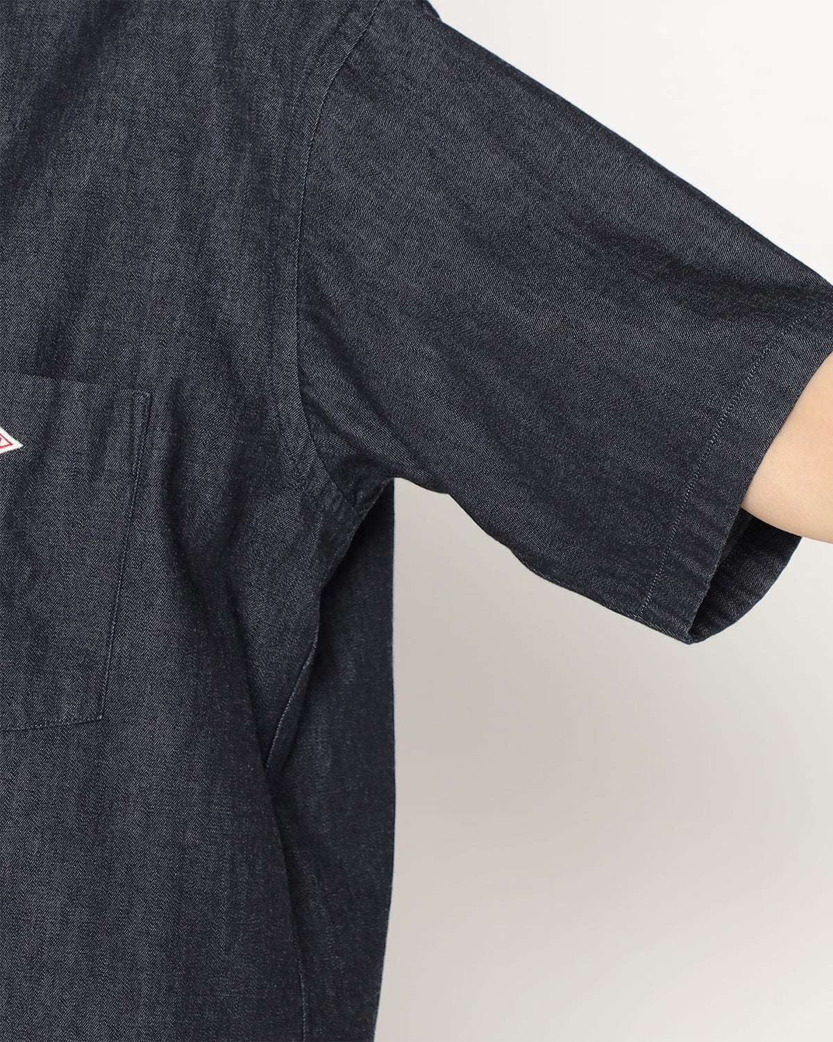 Womens Denim Dungaree Short Sleeve B.D Shirt - Indigo