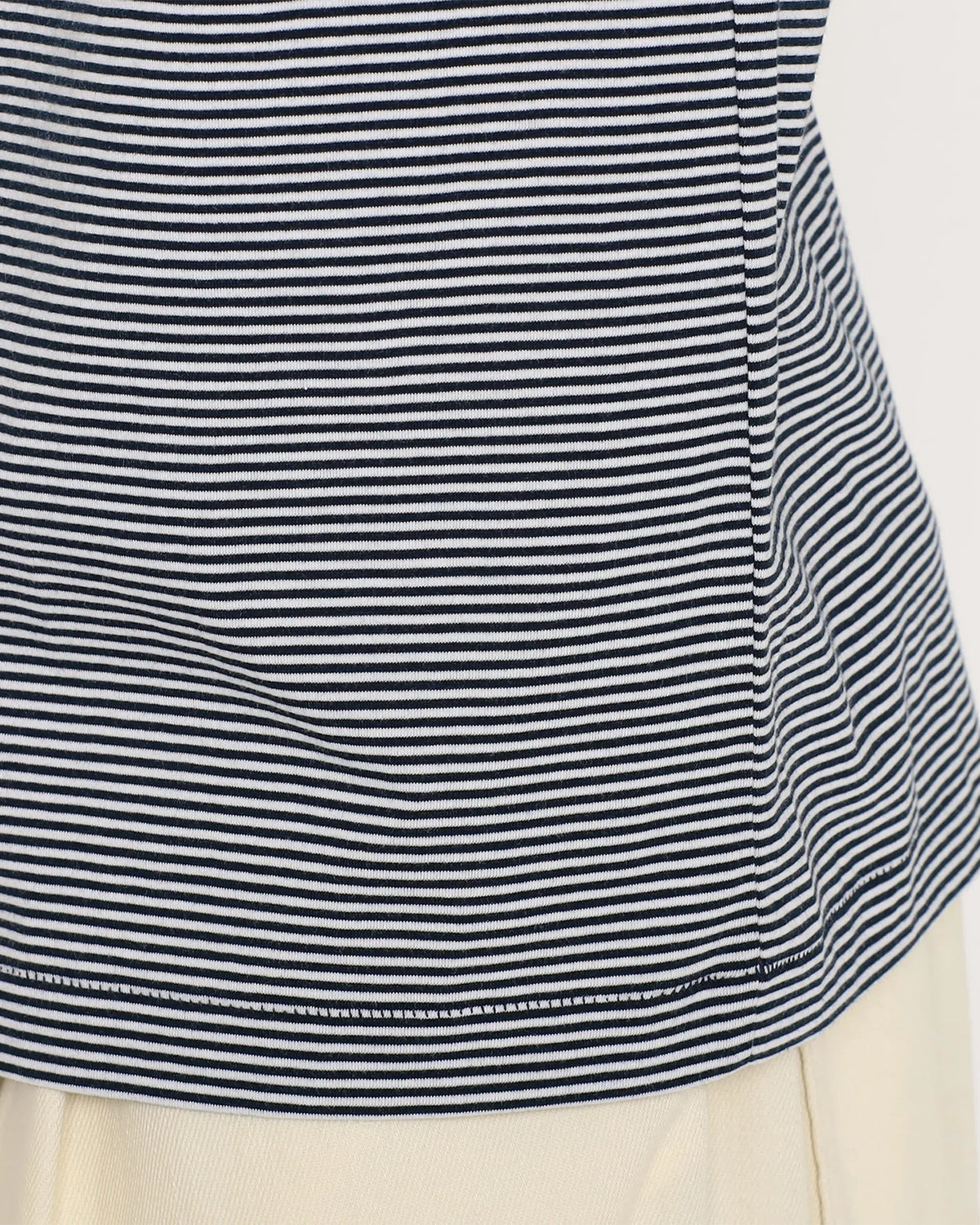 Mens Short Sleeve Inner T-shirt Stripe - NavyxWhite