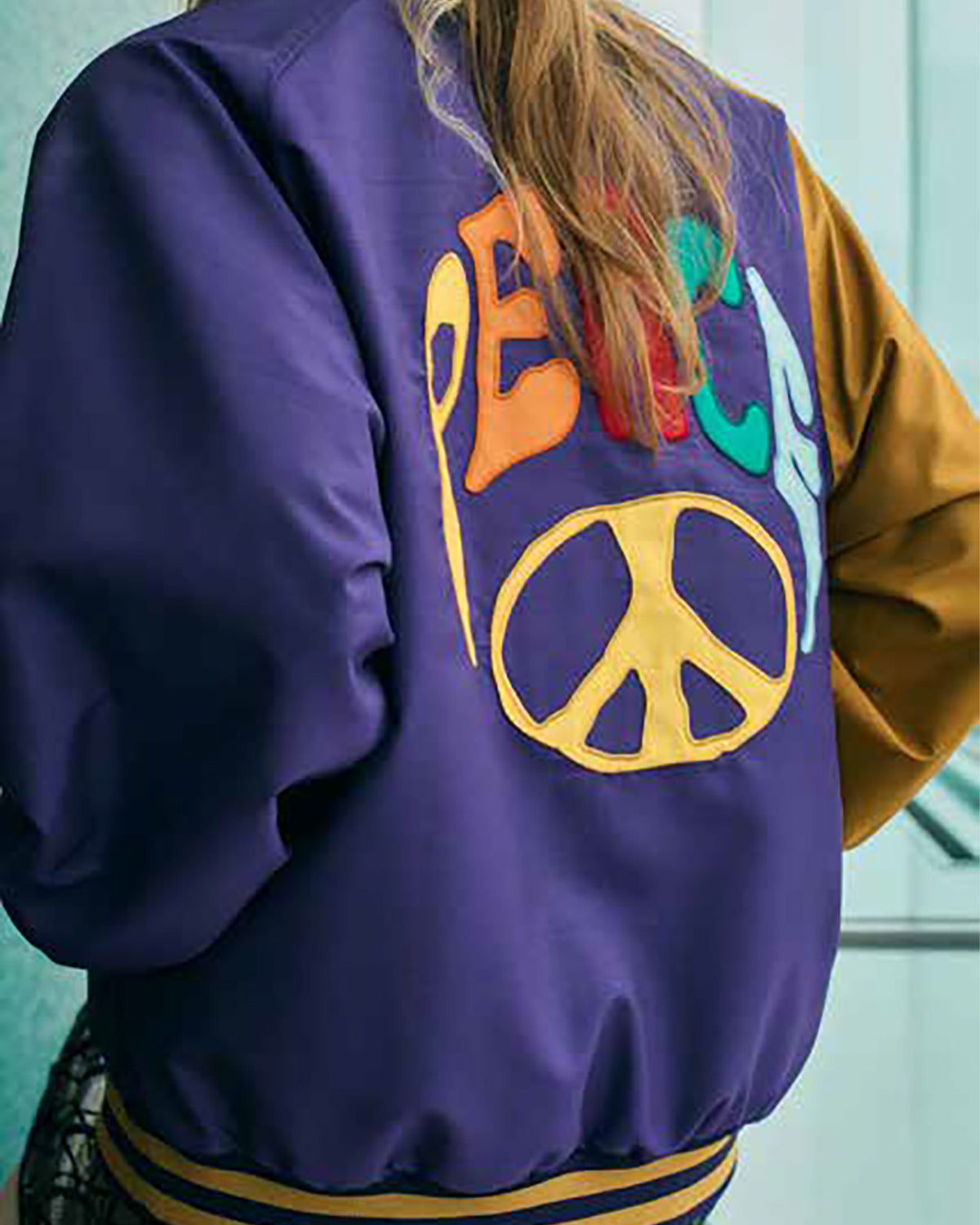 Stadium Jacket - Poly Shantung - Purple