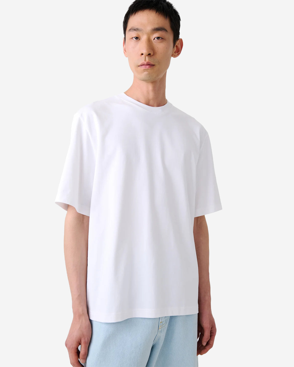 Lay - Jersey - Branded Boxy Fit T-Shirt - Optic White