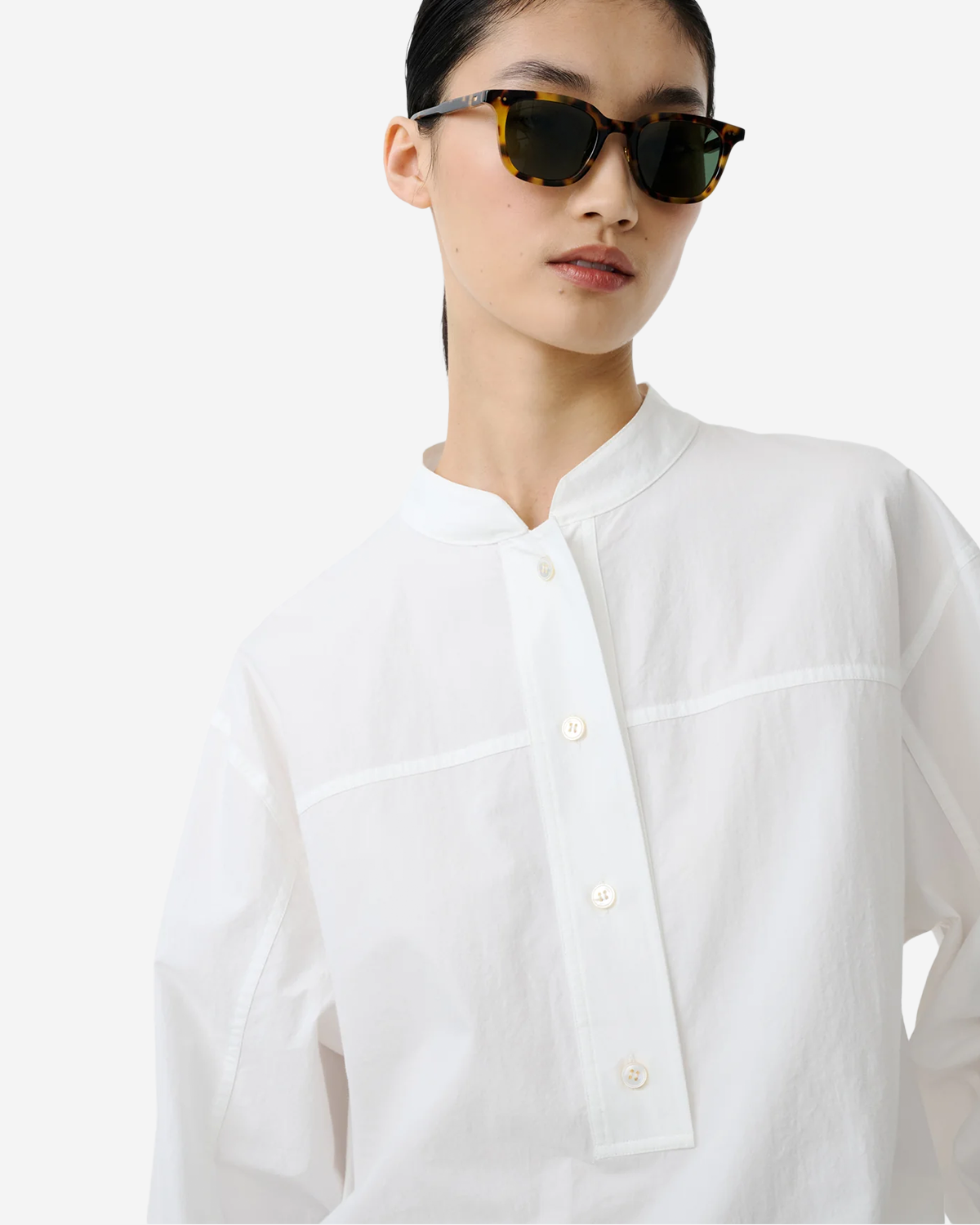 Vega - Half Placket Shirt - Optic White