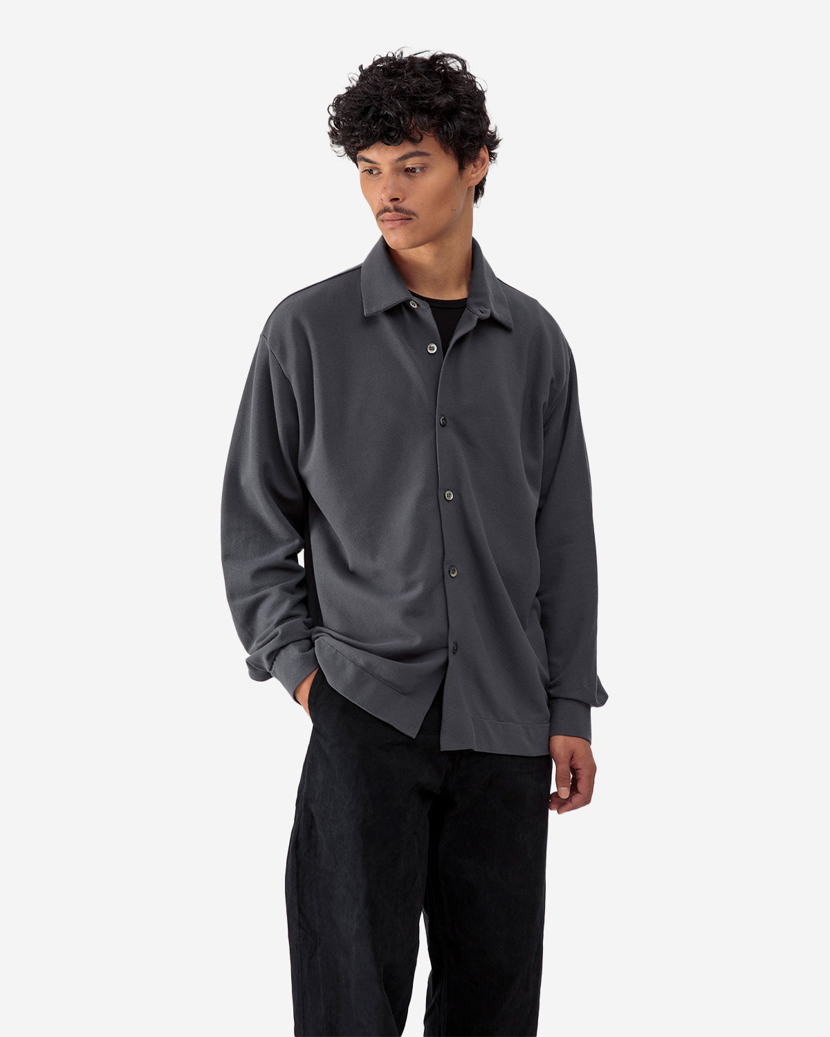 Opto - Long Sleeve Shirt - Charcoal