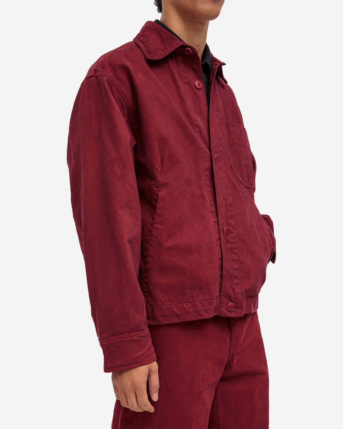 Lux J - Unlined Mens Jacket Dye Moleskin - Red