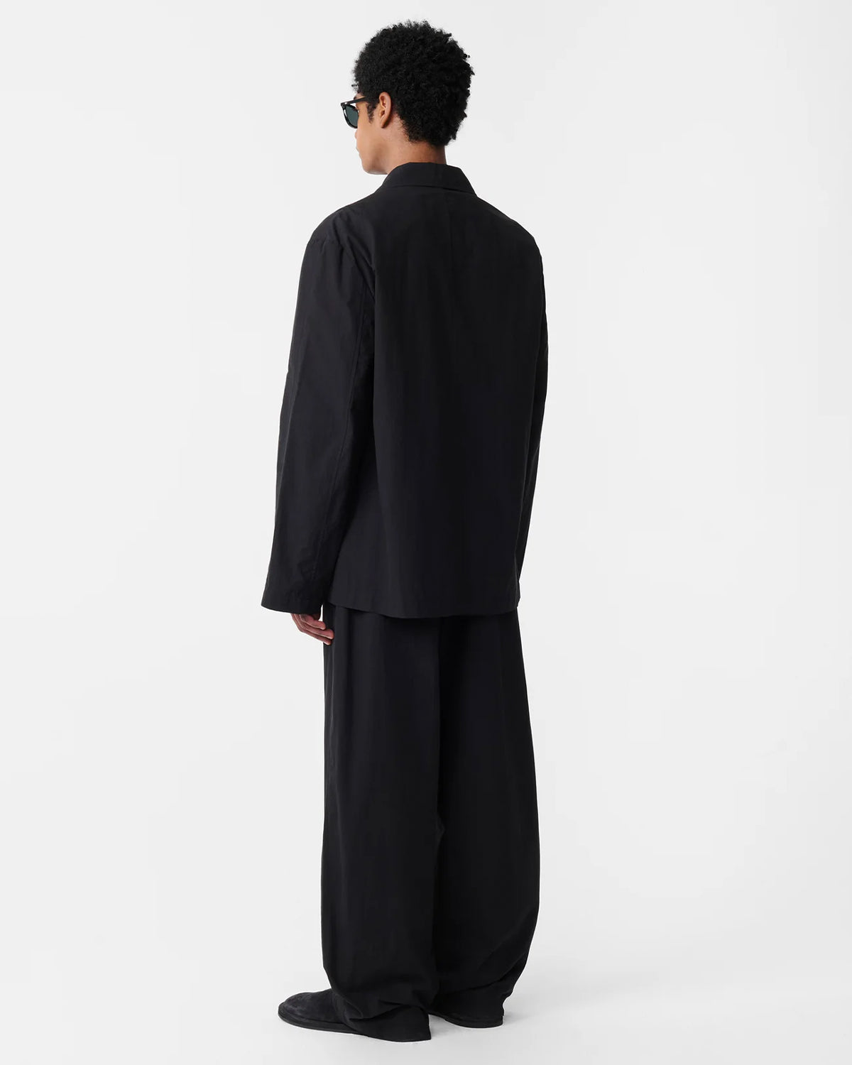 Trow - Drawstring Waist Pants - Black