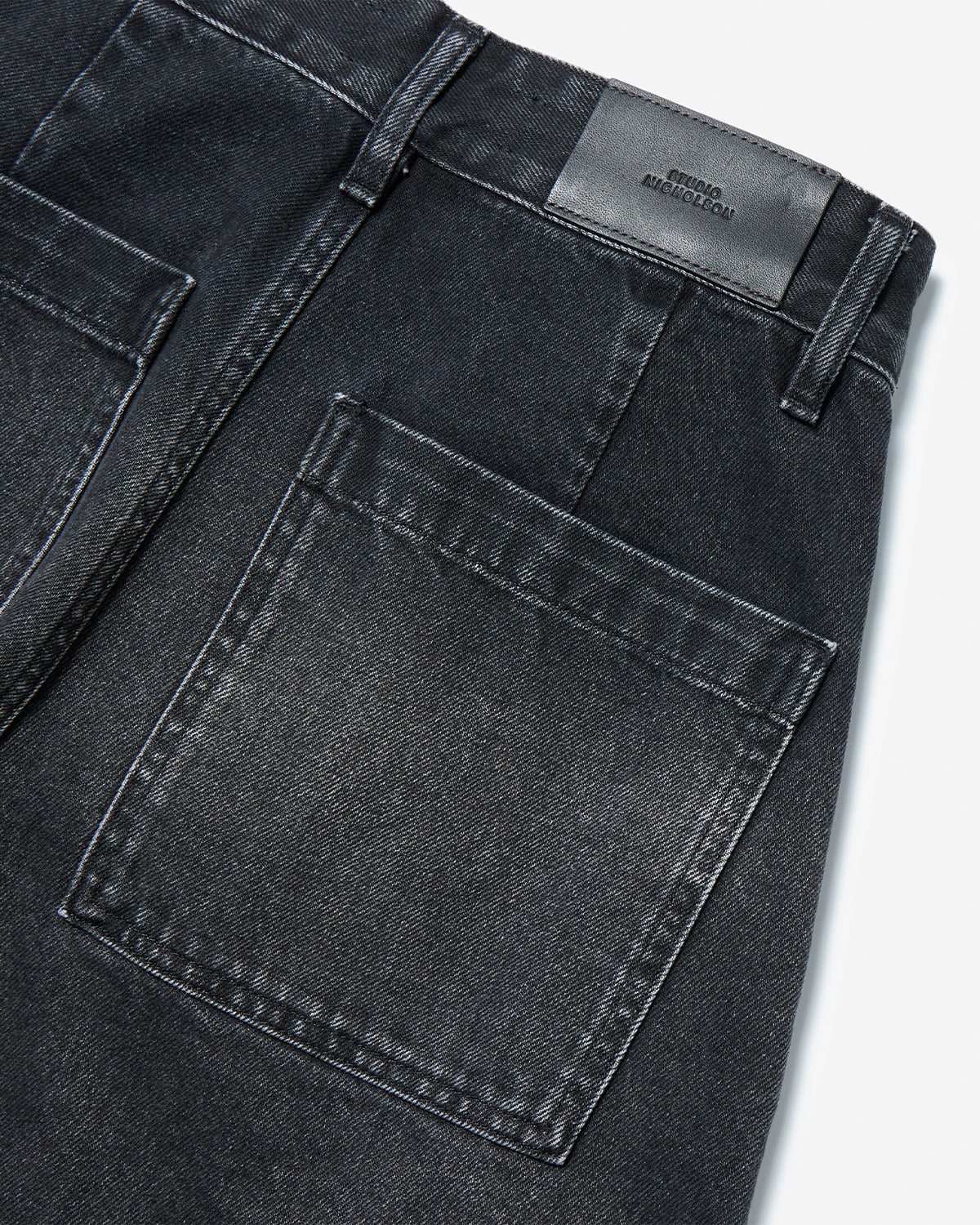 Chalco - Wide Crop Pant - Washed Black