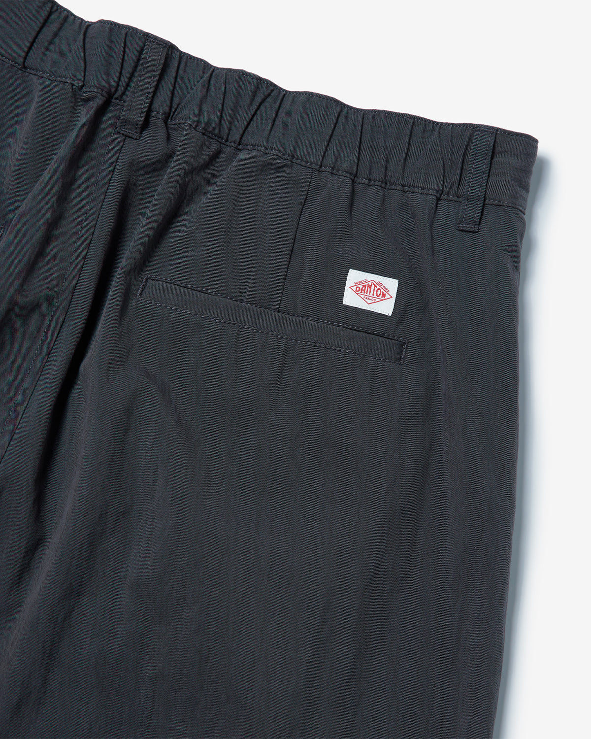 Mens CN Twill Double Pleated Easy Pants - Charcoal