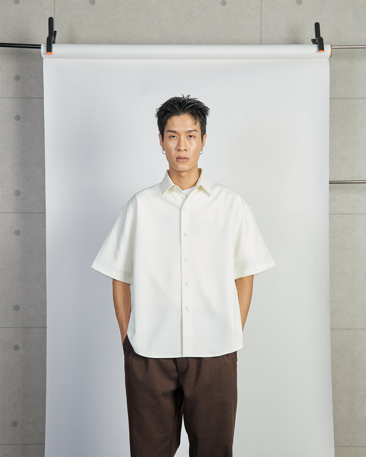 James Shirt - 4 Way Stretch Short Sleeve - White