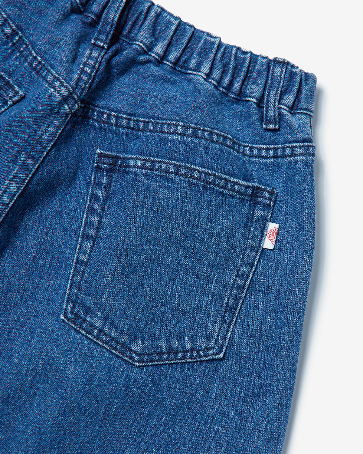 Womens Japanese Denim Tuck Straight Pants - Indigo