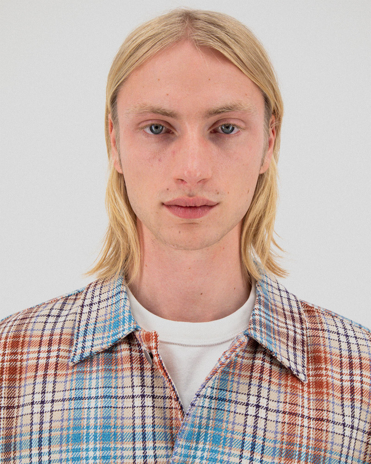 Boxy Freedom Shirt Japanese Twill Check - Sand