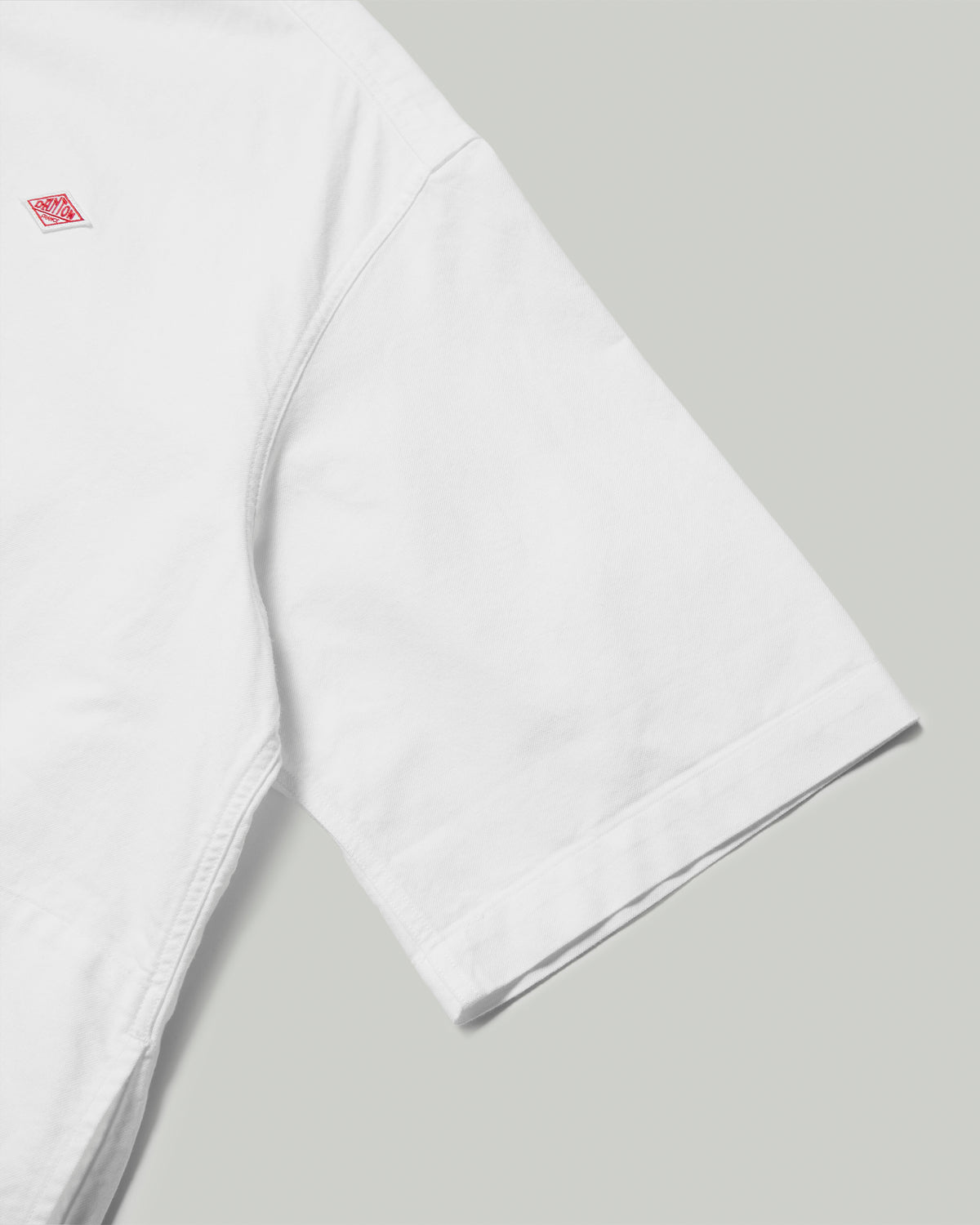 Womens Oxford Round Collar Short Sleeve Pullover Shirt - White
