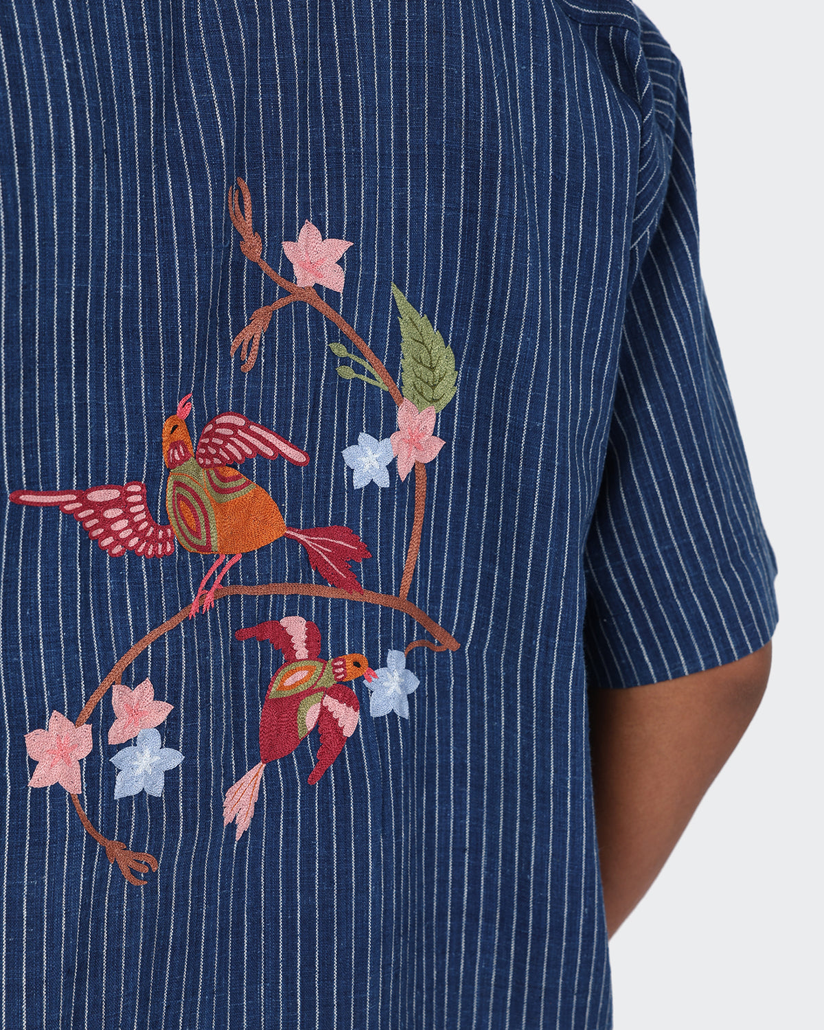 Rohit - Boxy Over Sized Vintage Inspired Camp Collar Shirt - Indigo