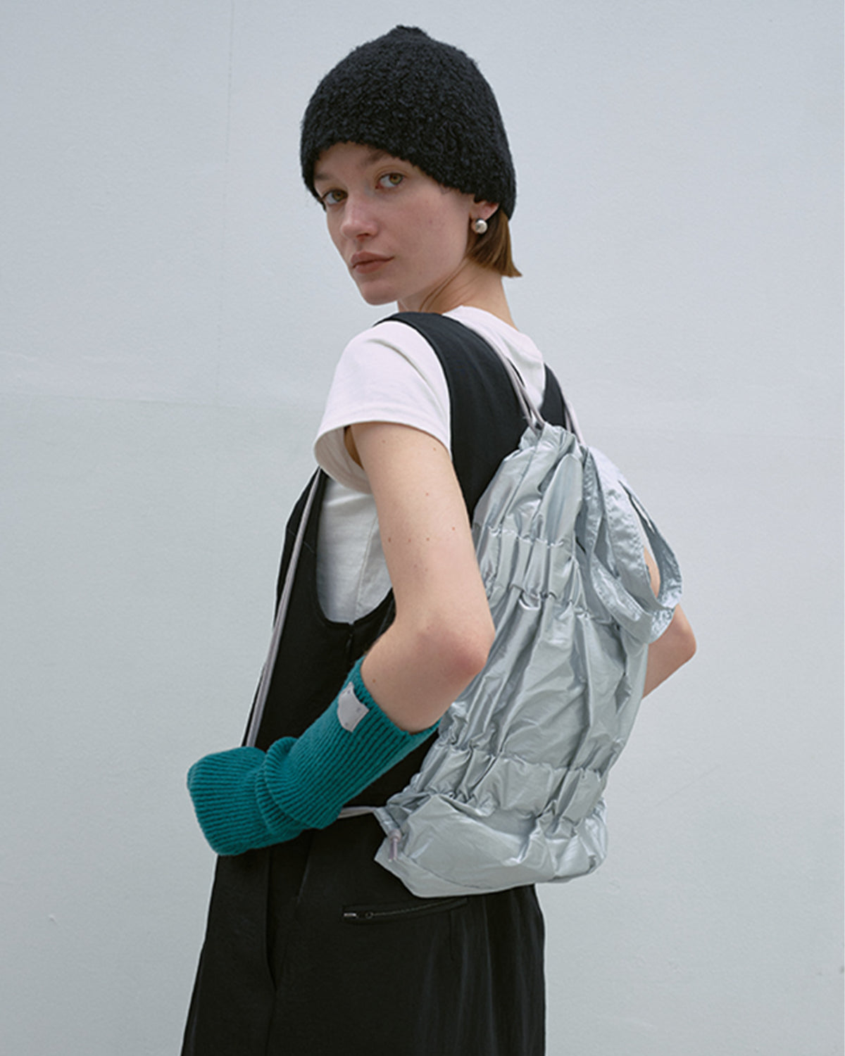 Tiered Banding Backpack - Silver
