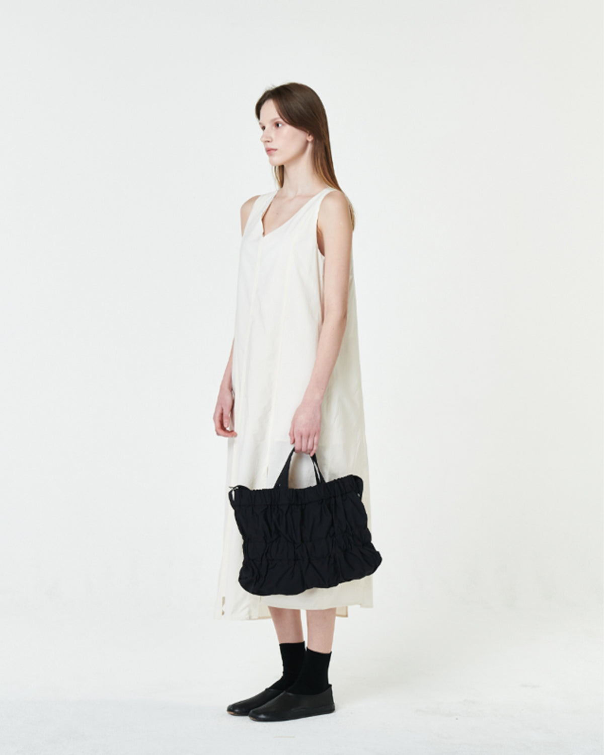 M Tiered Cross Bag - Black