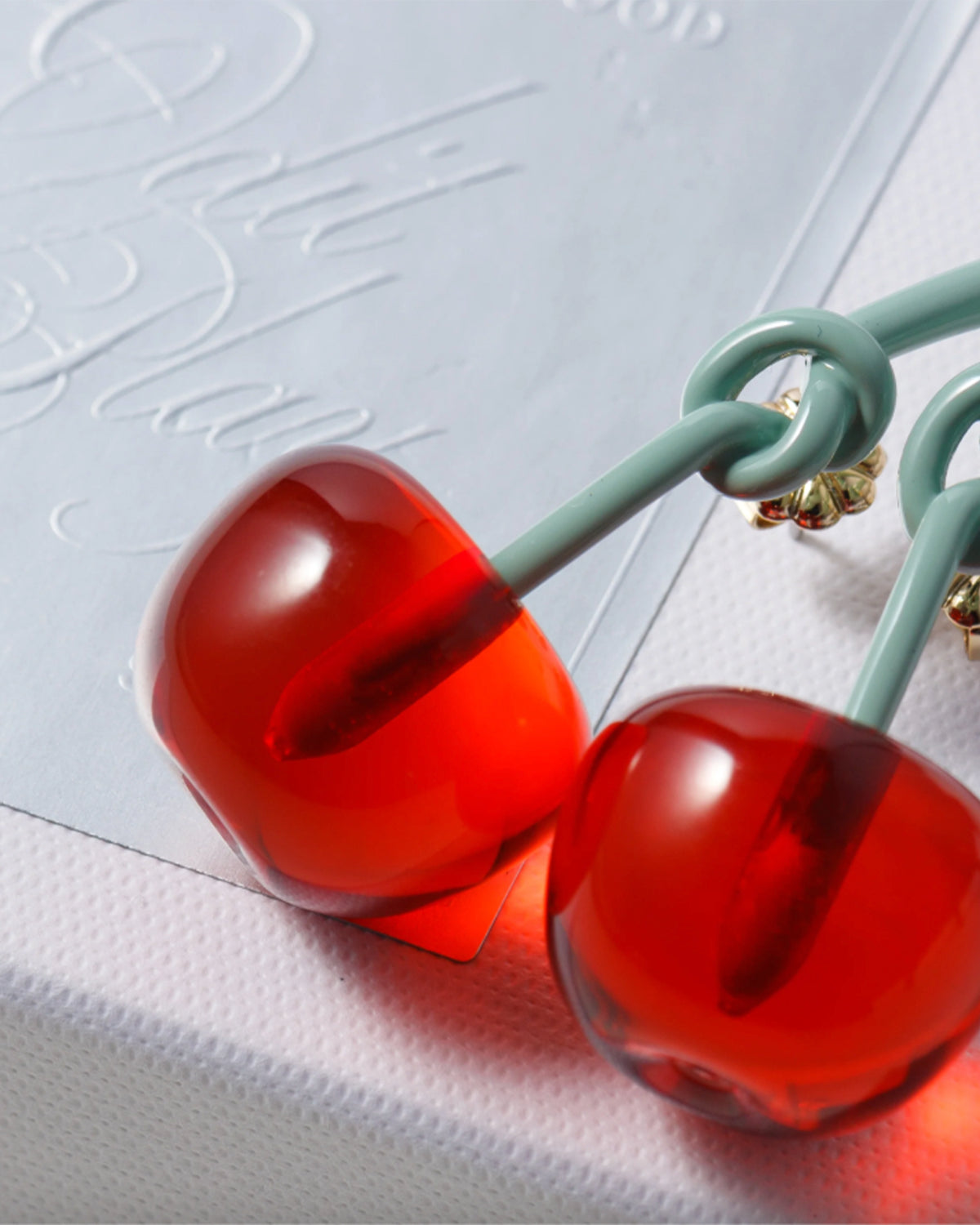 Edit Play Cherry Earrings - Red / Green