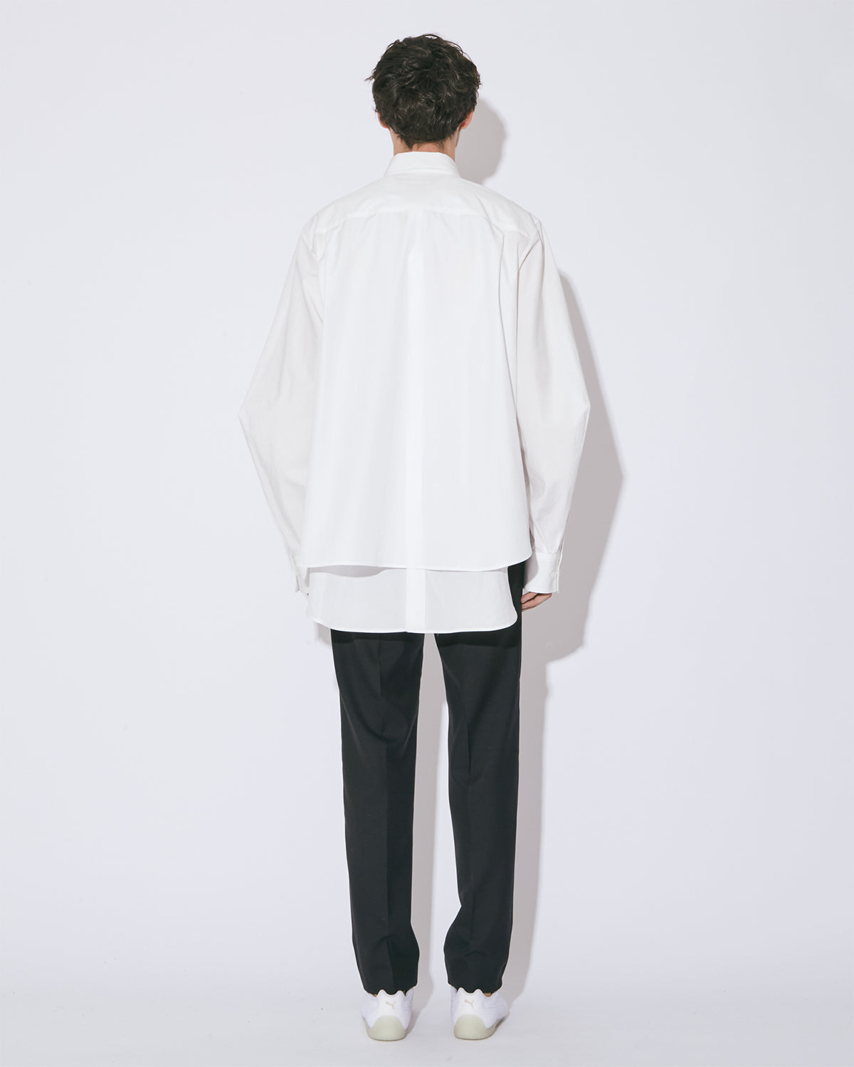 Double Front Finx Stripe Shirt - Off White