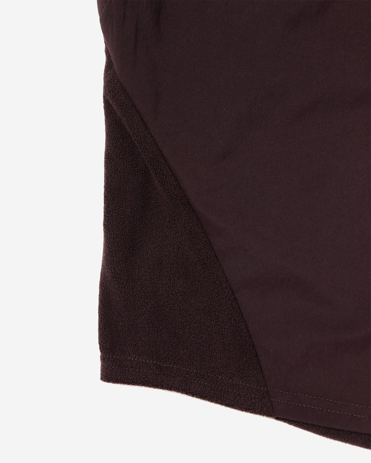 Fleece Base Band Collar Shirt - Bordeaux