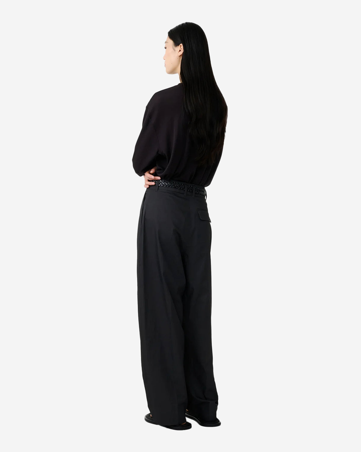 Acuna Pleat Front Pant - Coal
