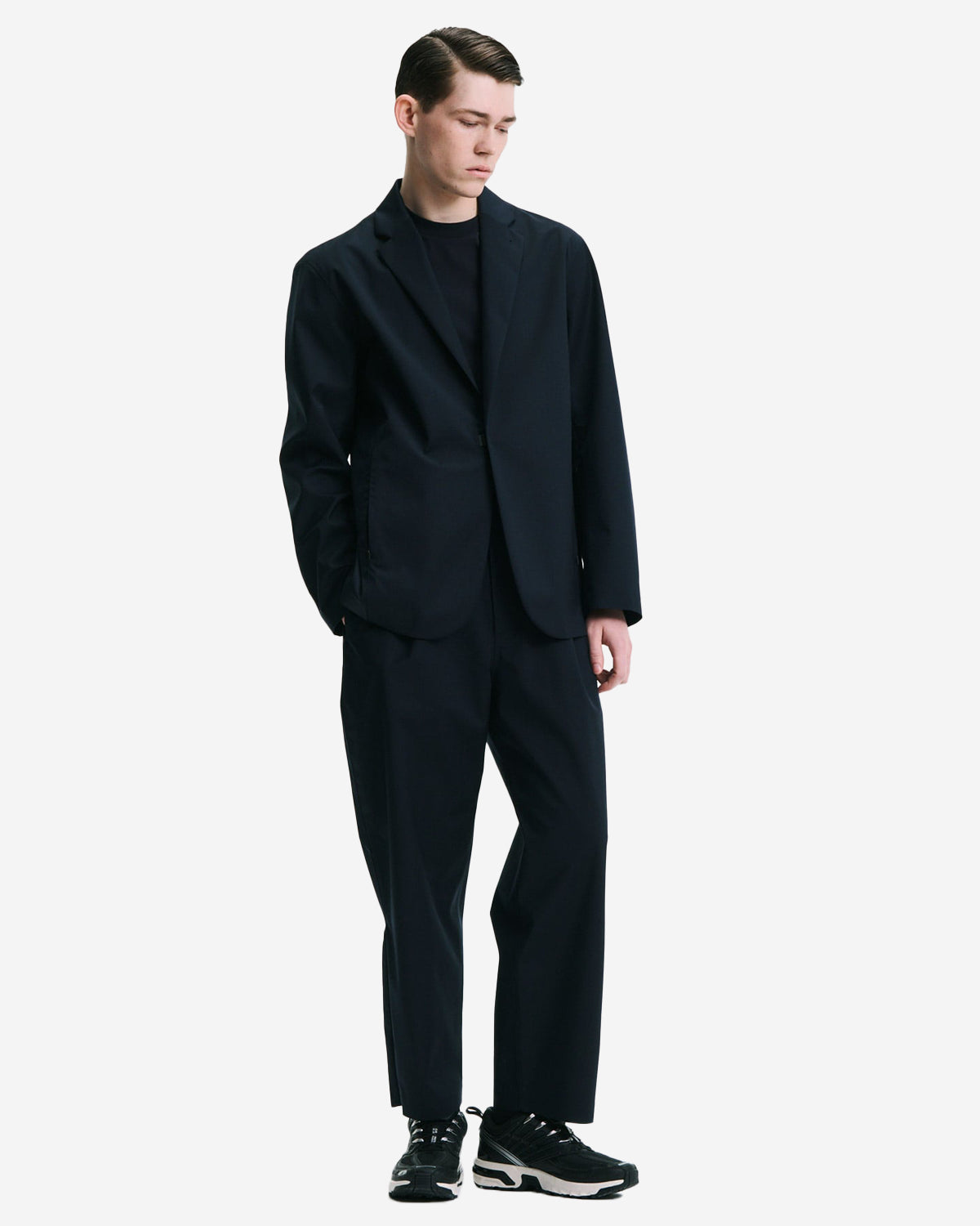 3Layer Wool Tech Jacket - Navy