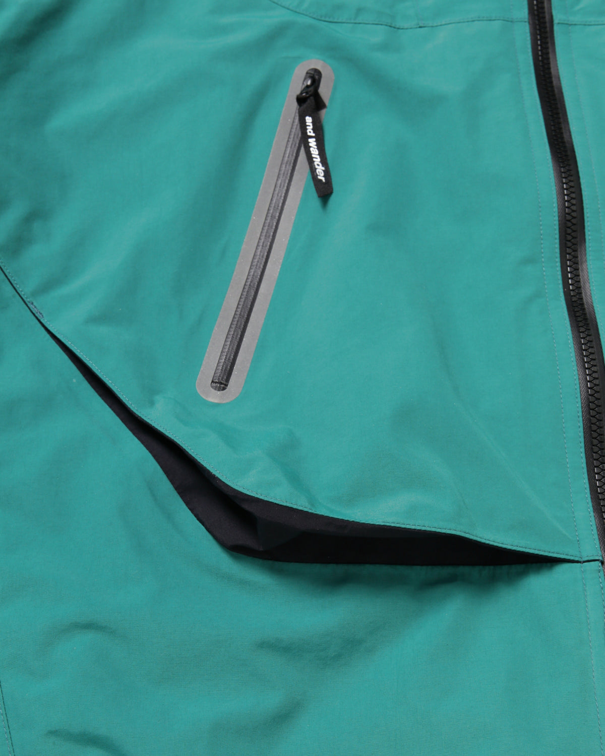 Loose Fitting Rain Jacket - Blue Green