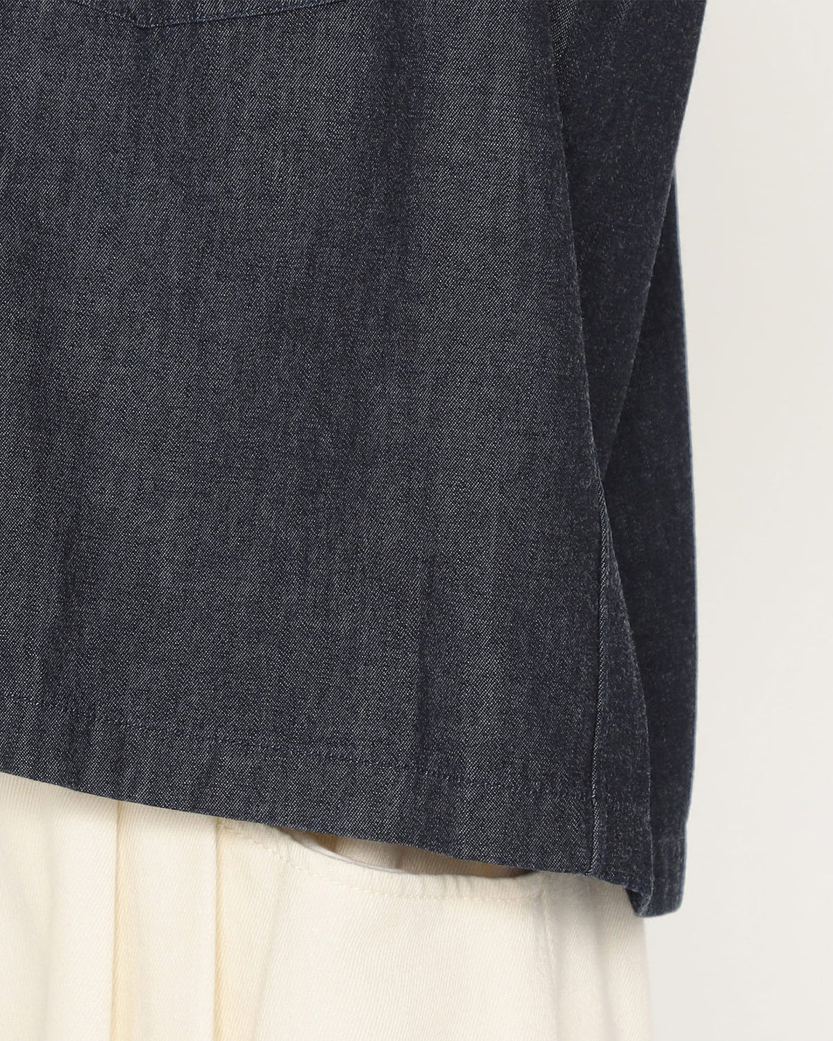 Womens Denim Dungaree Short Sleeve B.D Shirt - Indigo