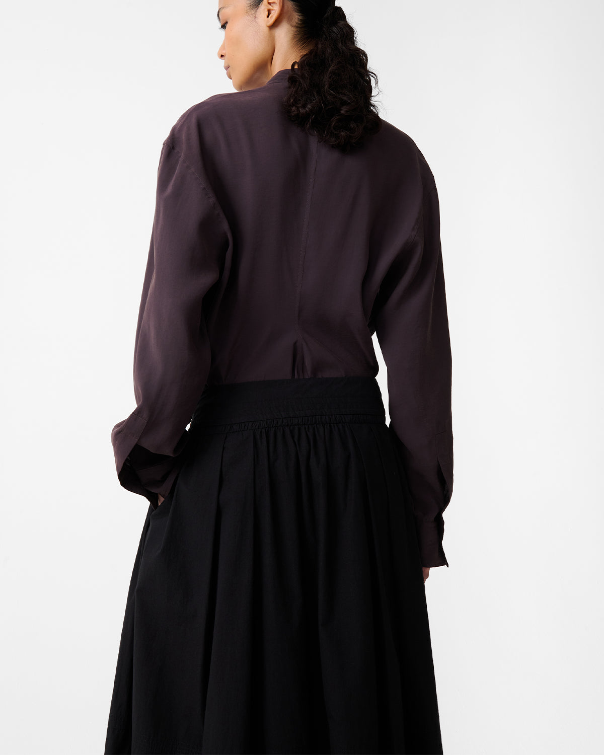 Ottowa - Full Pleated Skirt - Washed Black