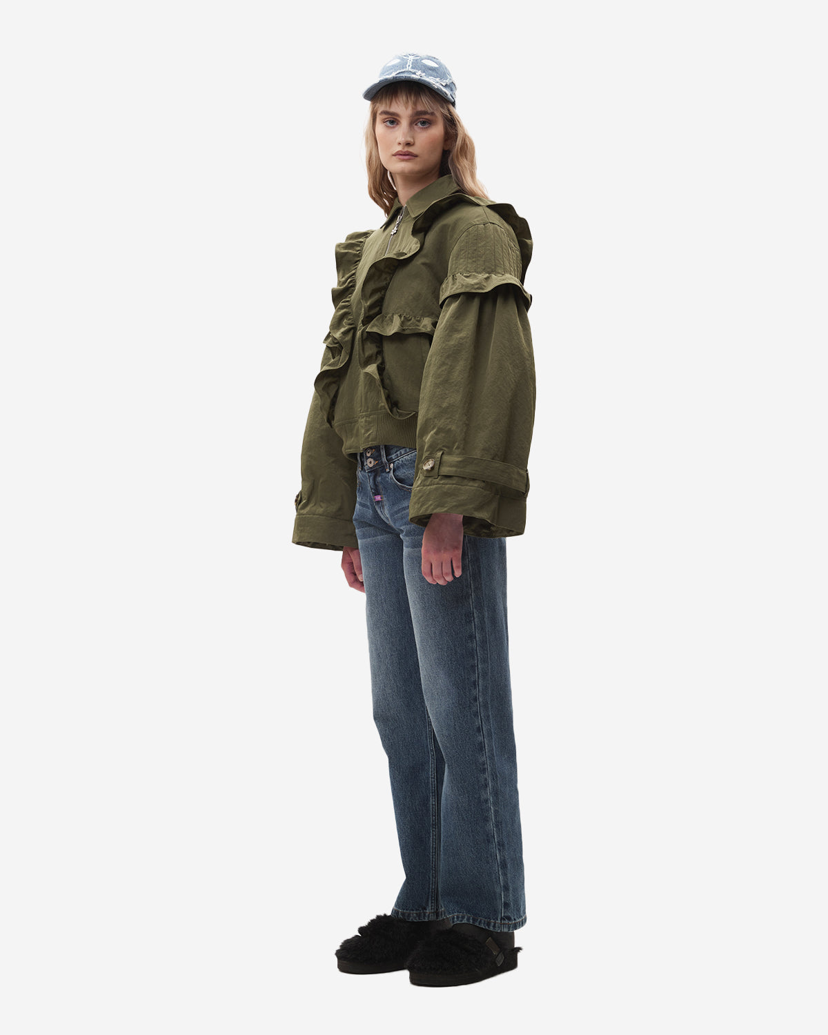 Thistle Frill Bomber - Artichoke