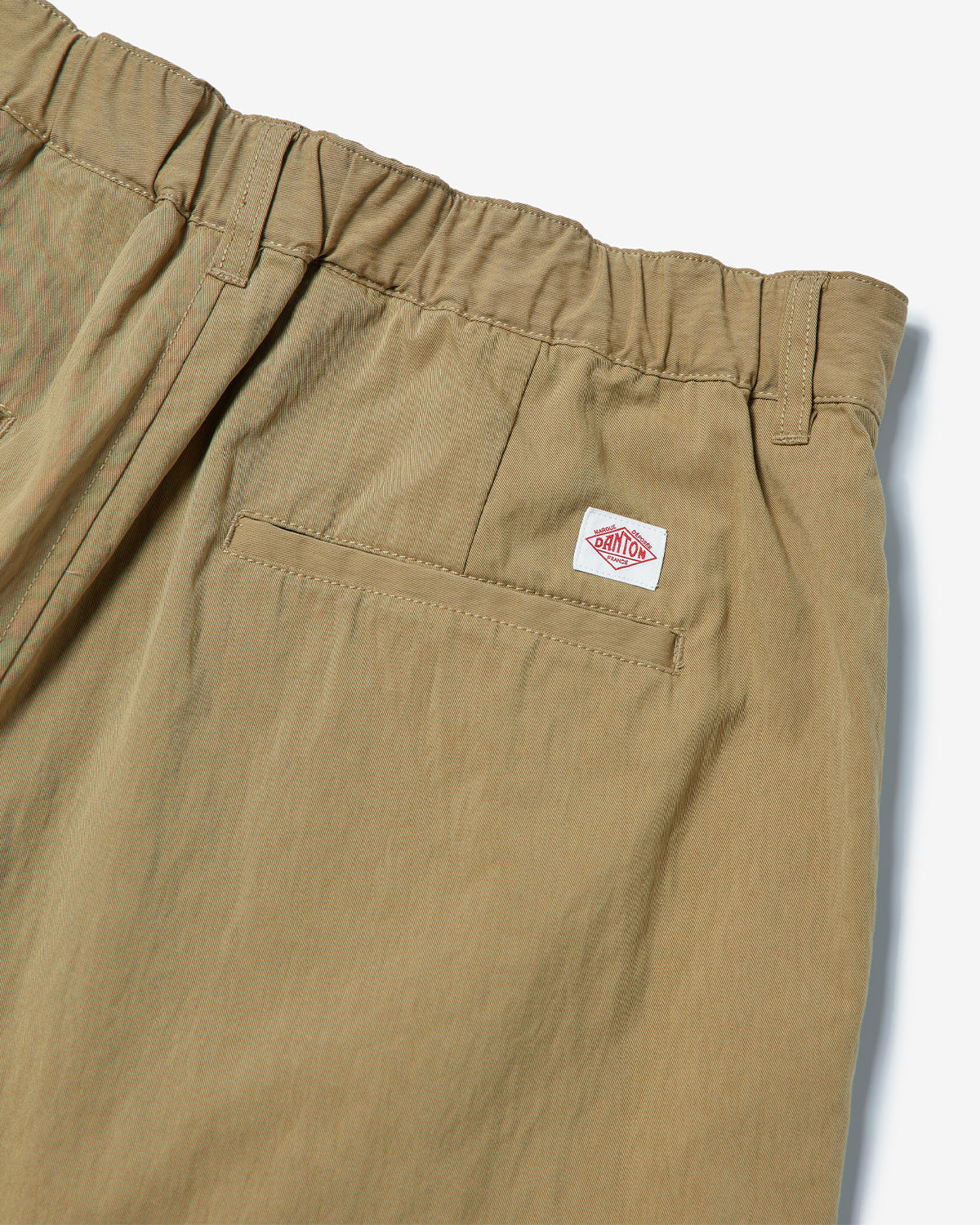 Mens CN Twill Double Pleated Easy Pants - Dk.Beige