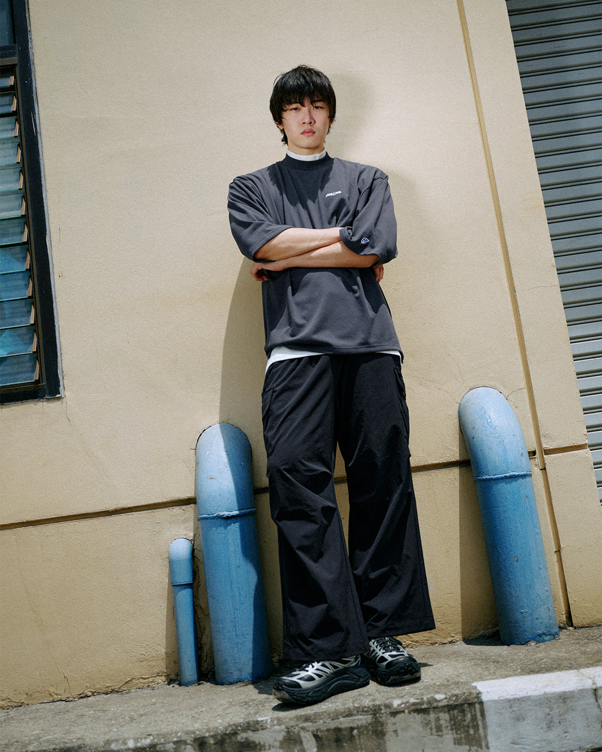 Boro - Belted Easy Cargo Pants - Black