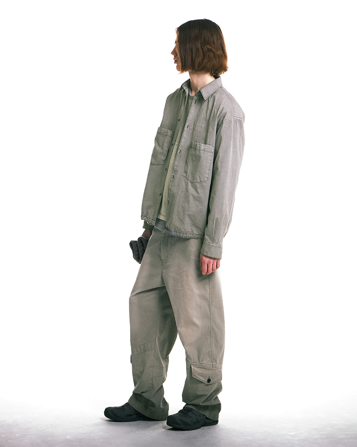 2P Drawstring Shirt - Greige