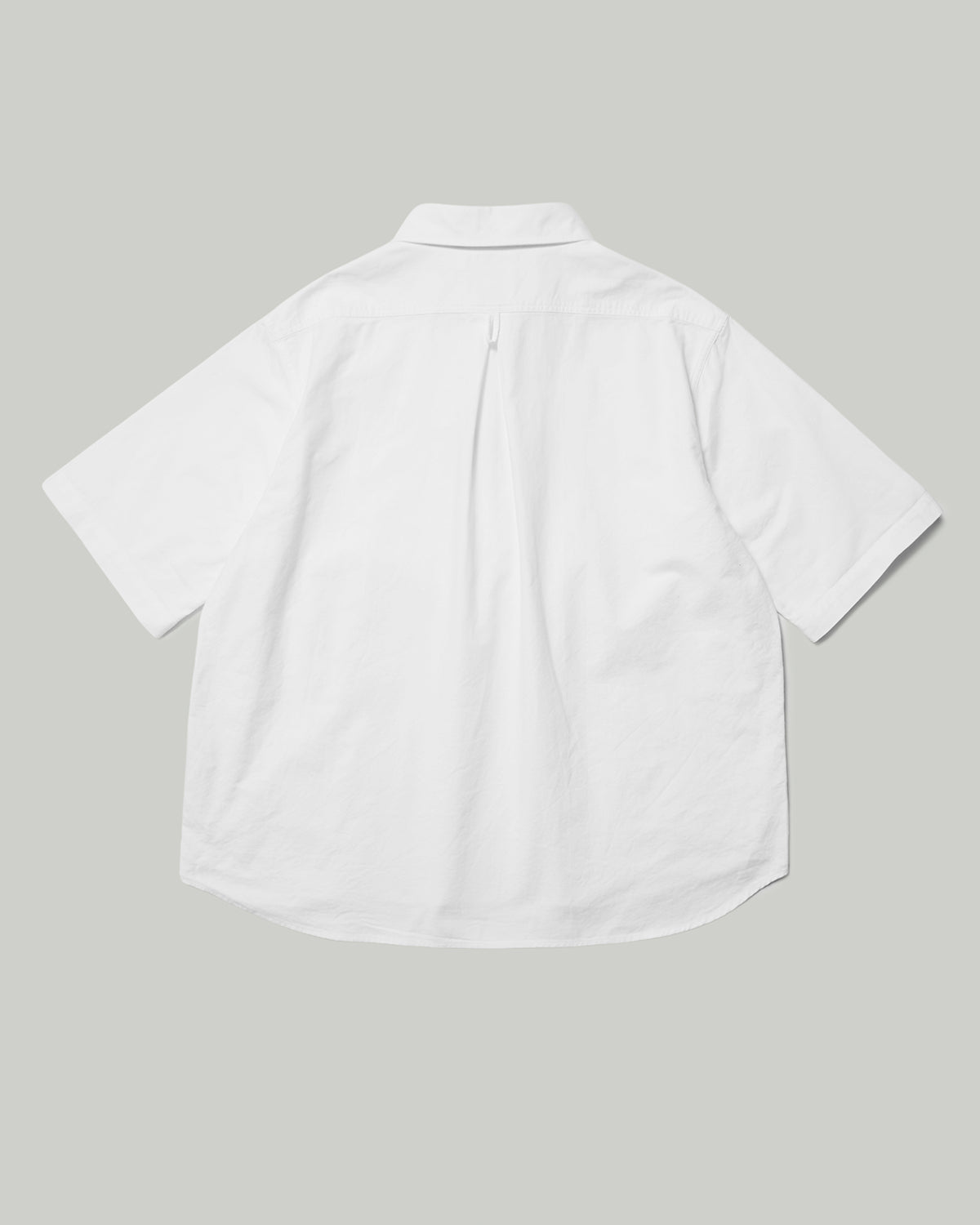 Womens Oxford Round Collar Short Sleeve Pullover Shirt - White