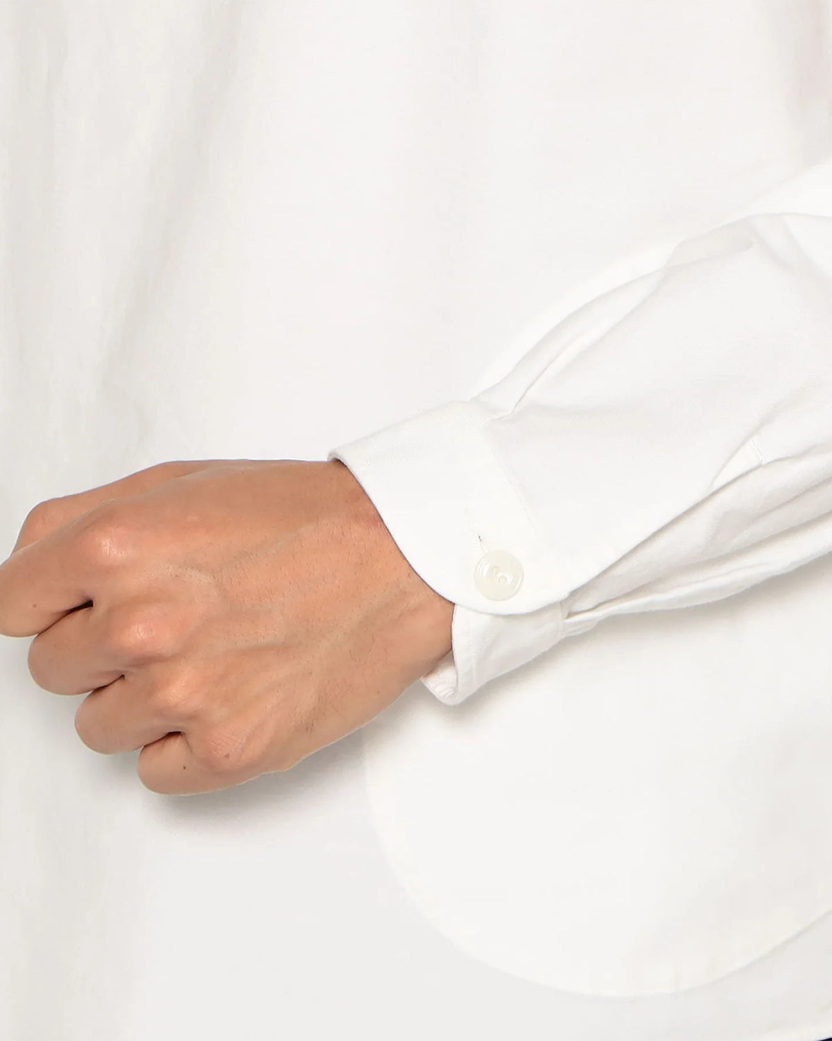 Mens Oxford Round Collar Pullover Shirt - White