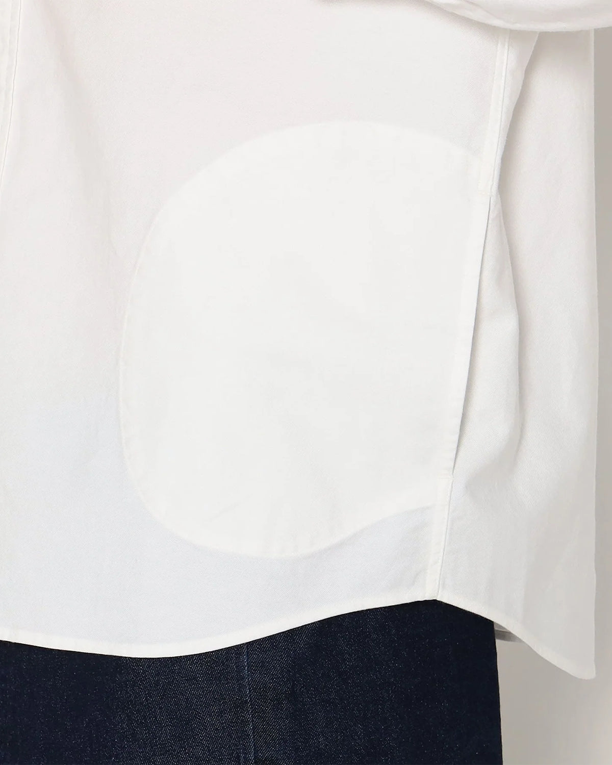 Womens Oxford Band Collar Shirt - White