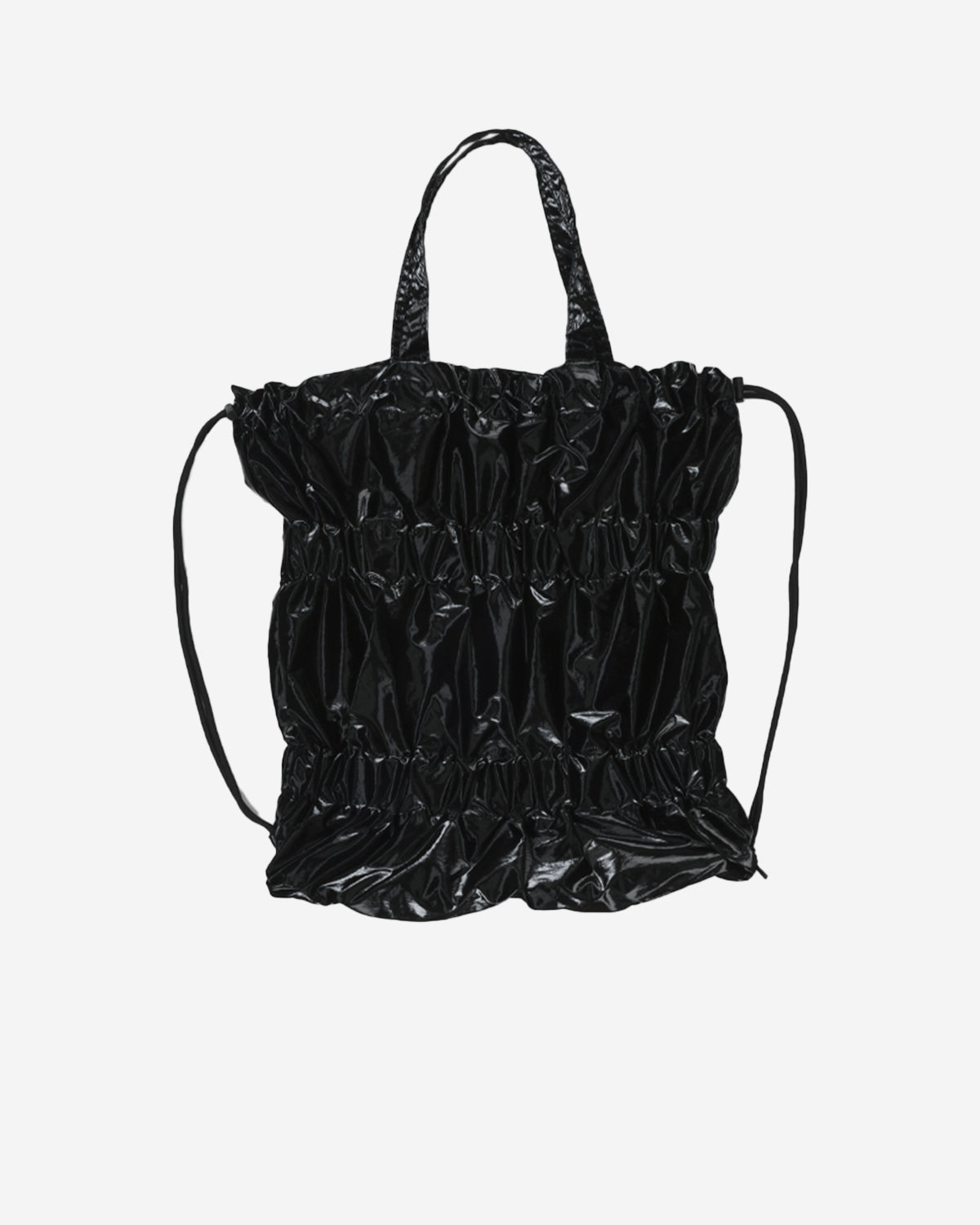 Tiered Banding Backpack - Glossy Black