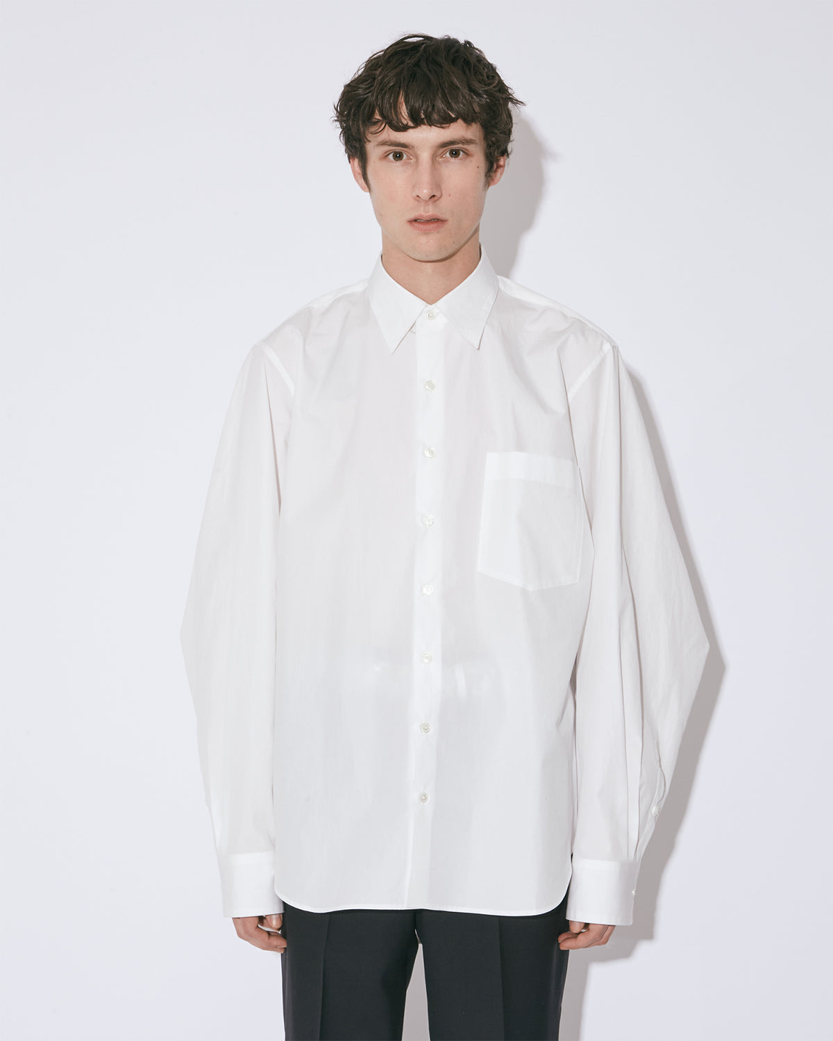 Double Front Finx Stripe Shirt - Off White