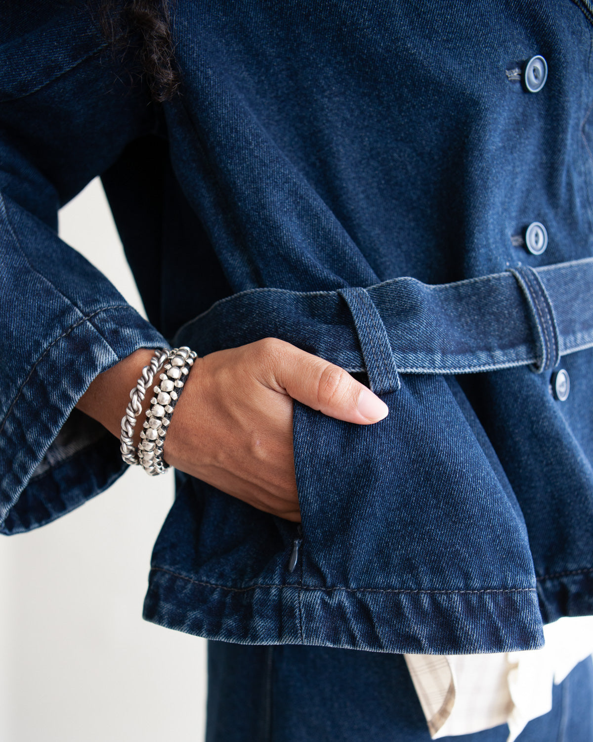 Short Mackinaw Coat - Denim