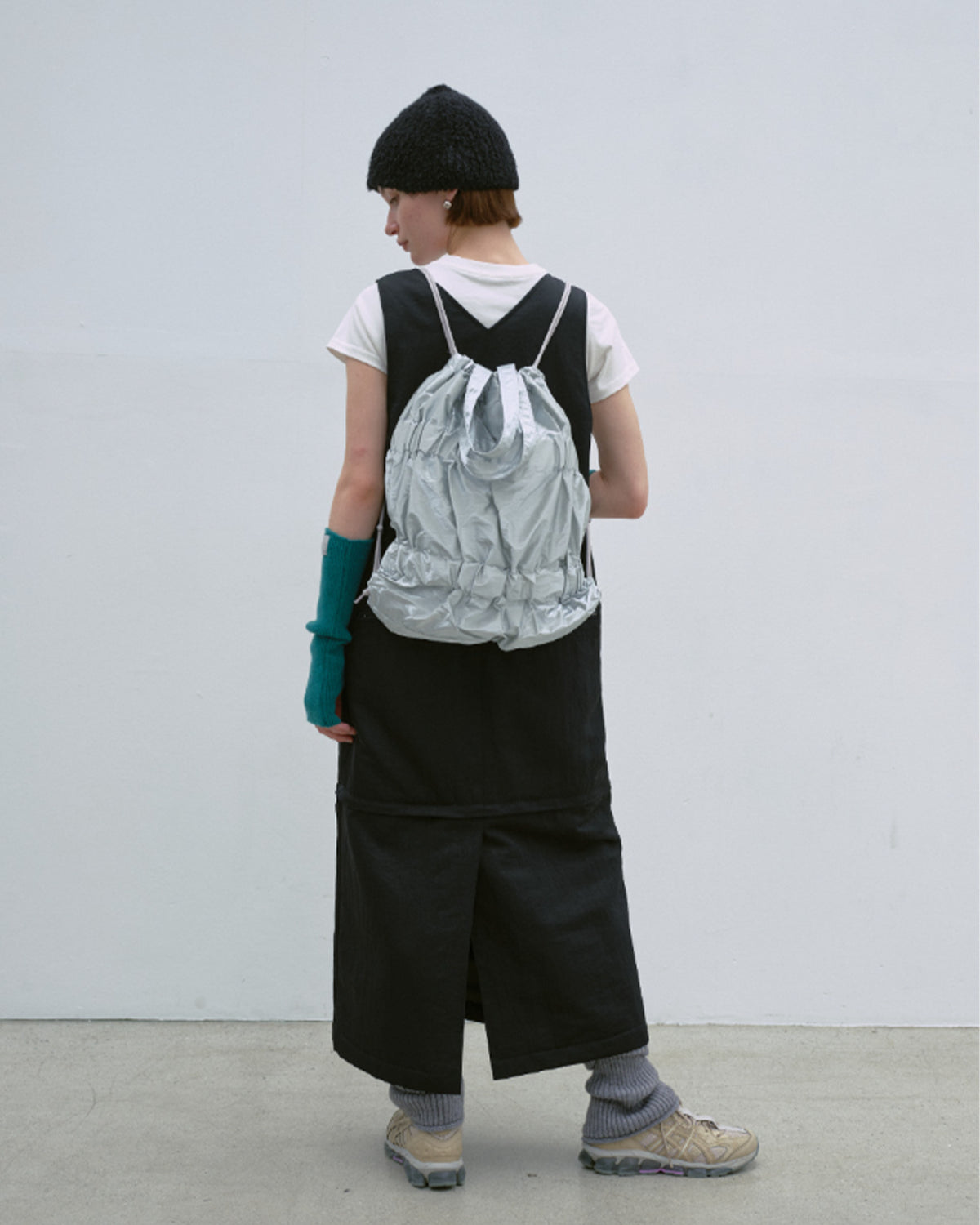 Tiered Banding Backpack - Silver