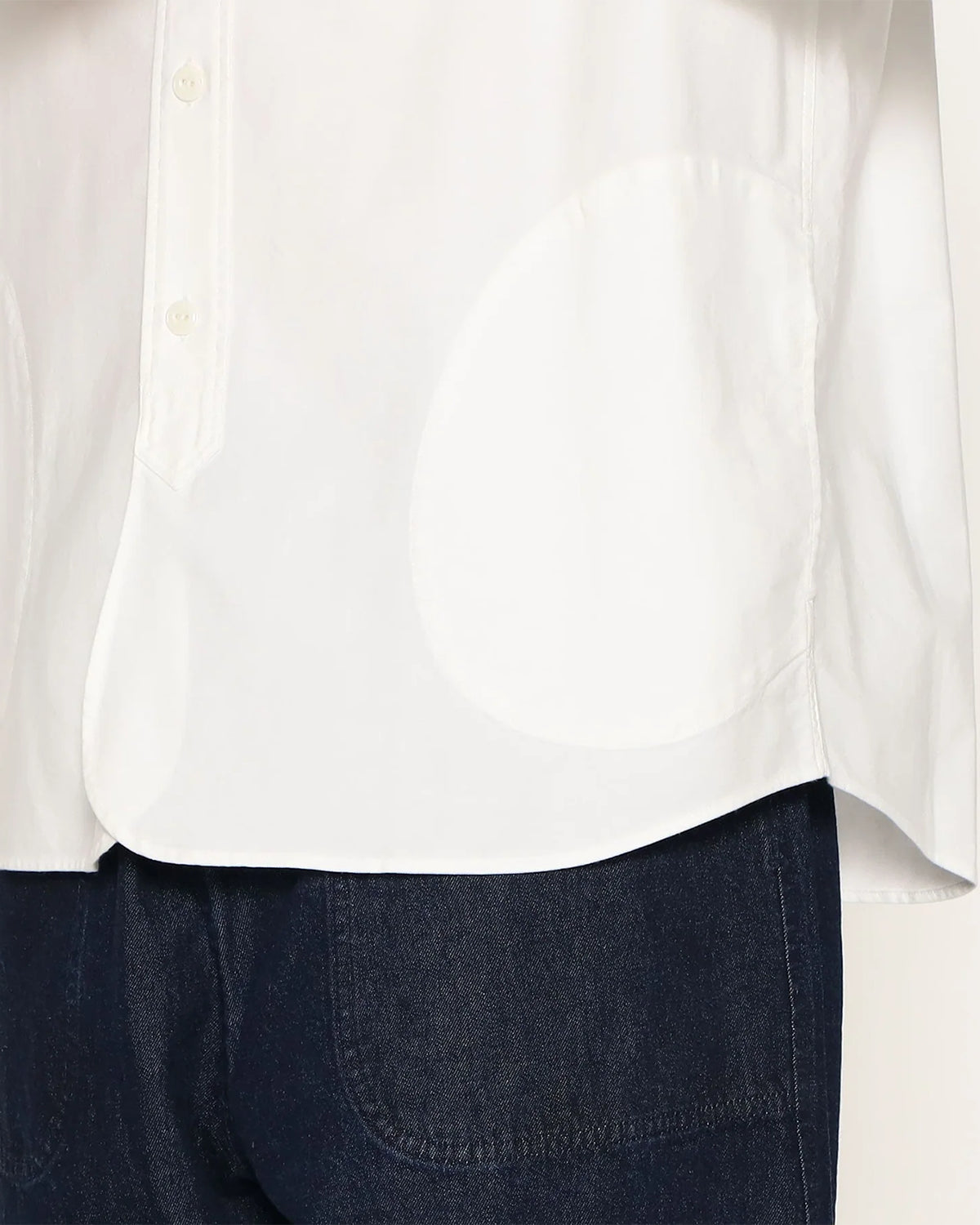 Mens Oxford Band Collar Shirt - White