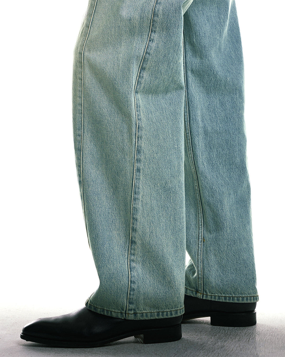 Twisted Panel Denim - Light Blue