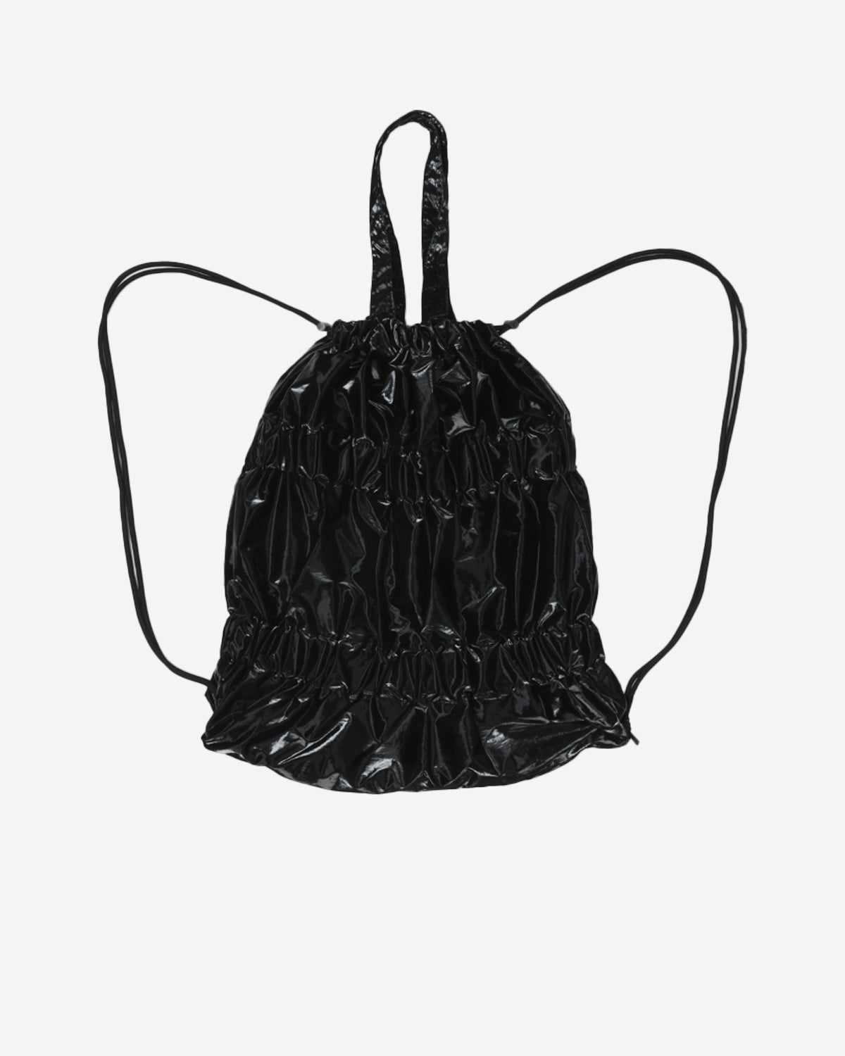 Tiered Banding Backpack - Glossy Black