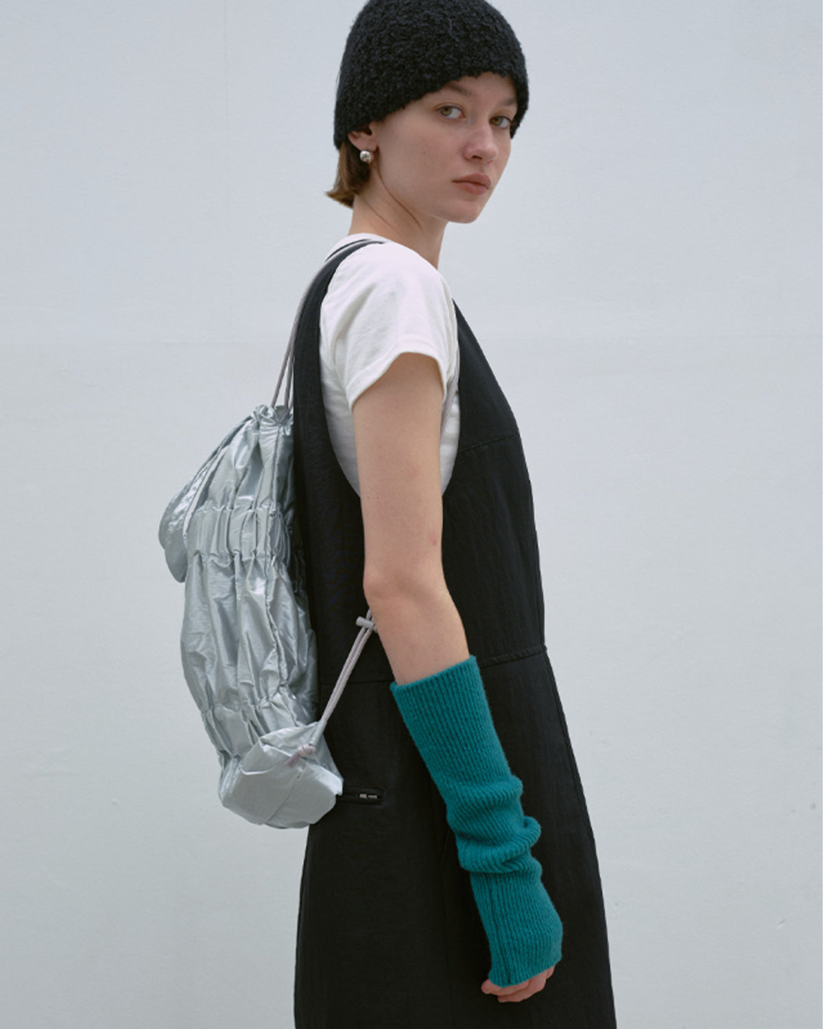 Tiered Banding Backpack - Silver