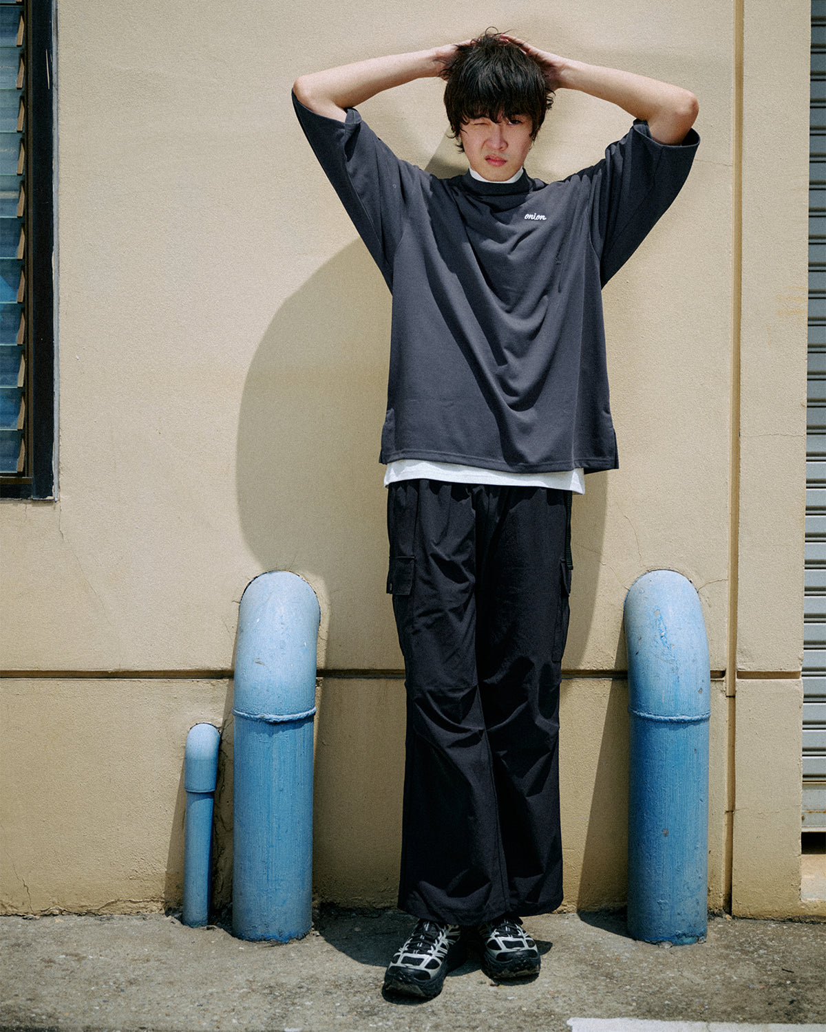 Boro - Belted Easy Cargo Pants - Black