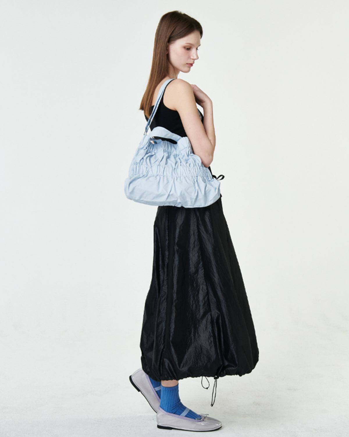 M Tiered Cross Bag - Blue