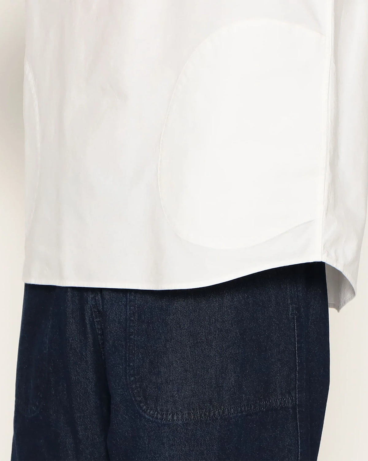 Mens Oxford Round Collar Pullover Shirt - White