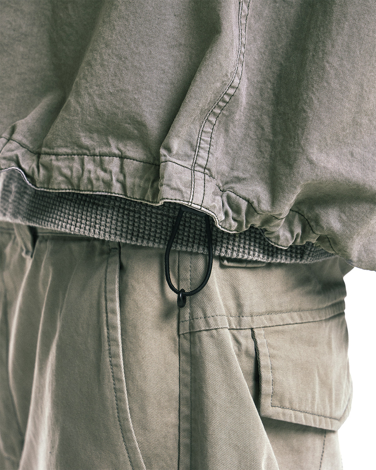 2P Drawstring Shirt - Greige