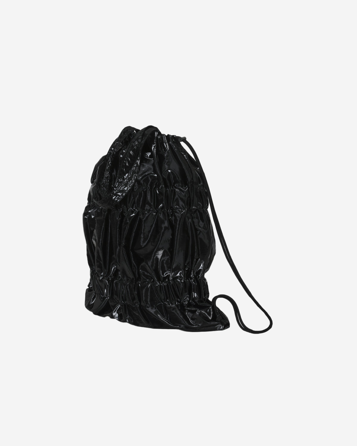 Tiered Banding Backpack - Glossy Black